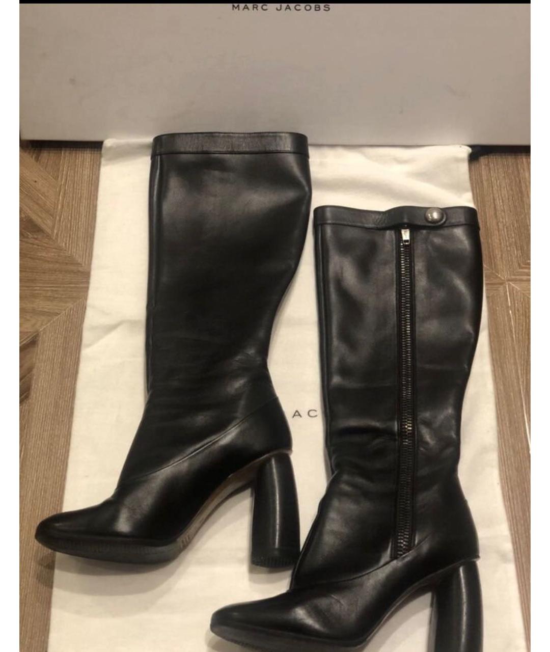 MARC JACOBS Черные кожаные сапоги, фото 7