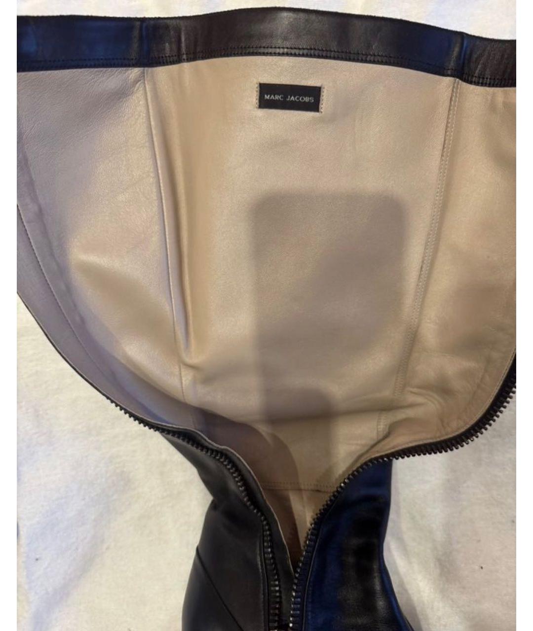 MARC JACOBS Черные кожаные сапоги, фото 5