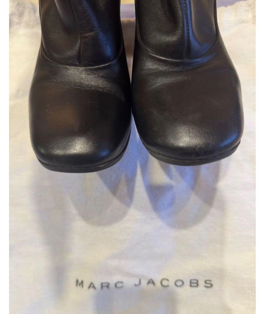 MARC JACOBS Черные кожаные сапоги, фото 2