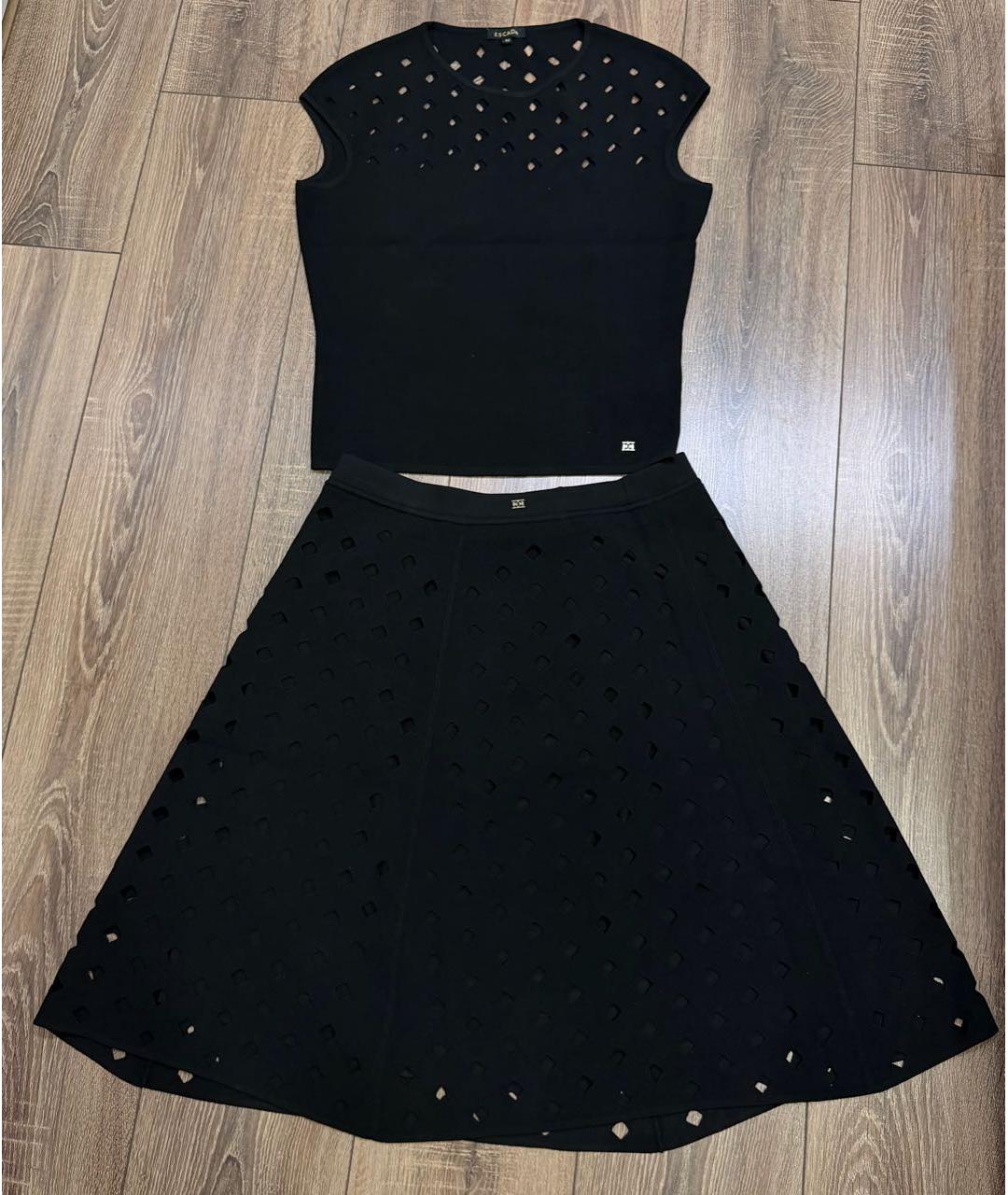 ESCADA Черный костюм с юбками, фото 5