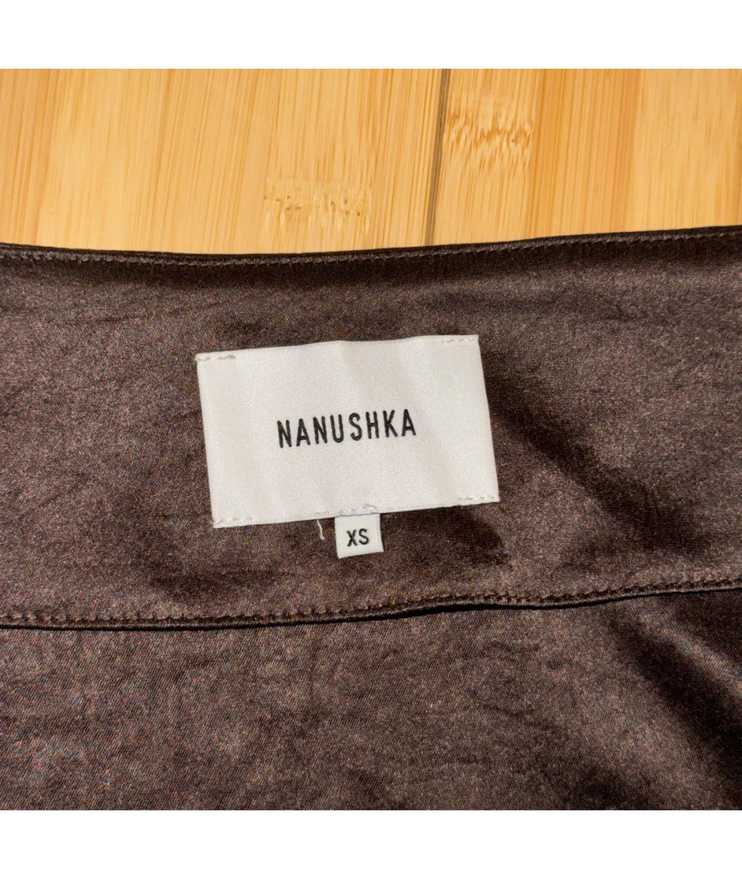 NANUSHKA Коричневая юбка миди, фото 5