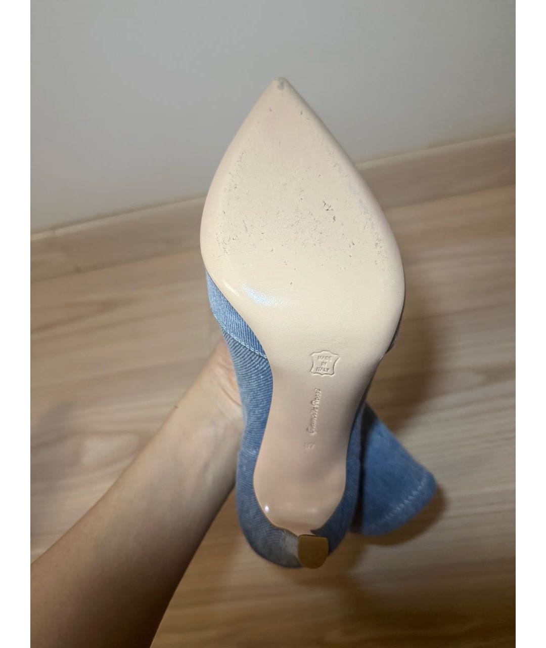 GIANVITO ROSSI Голубые ботильоны, фото 5