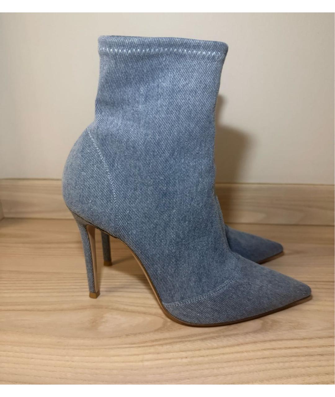 GIANVITO ROSSI Голубые ботильоны, фото 8
