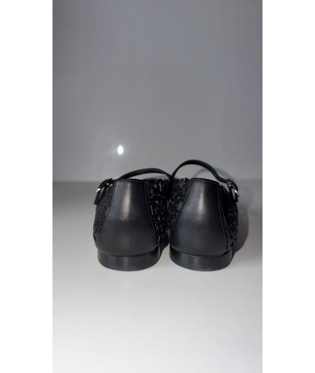 HERMES Черные кожаные балетки, фото 3