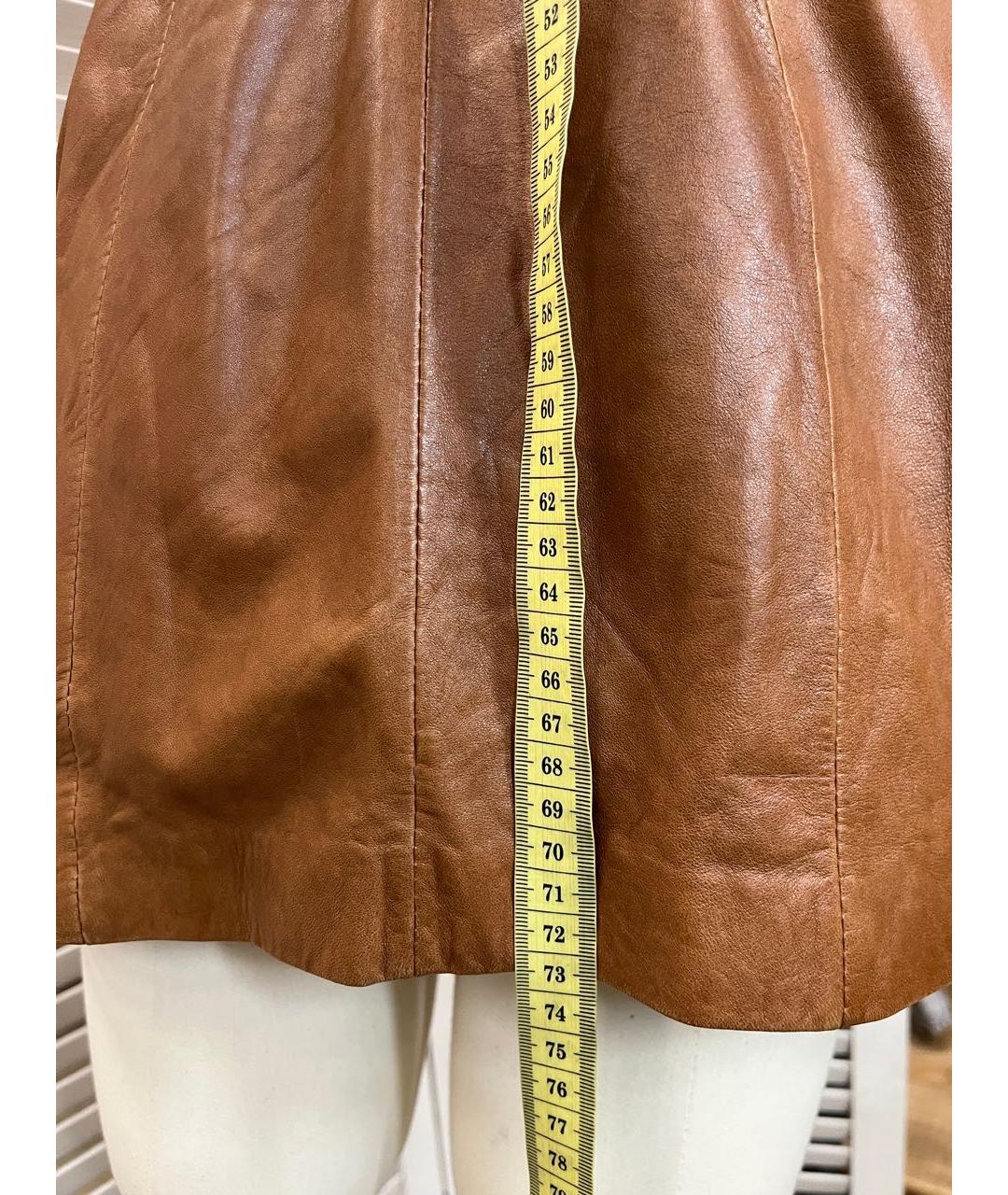 SPORTMAX Коричневый кожаный жилет, фото 5