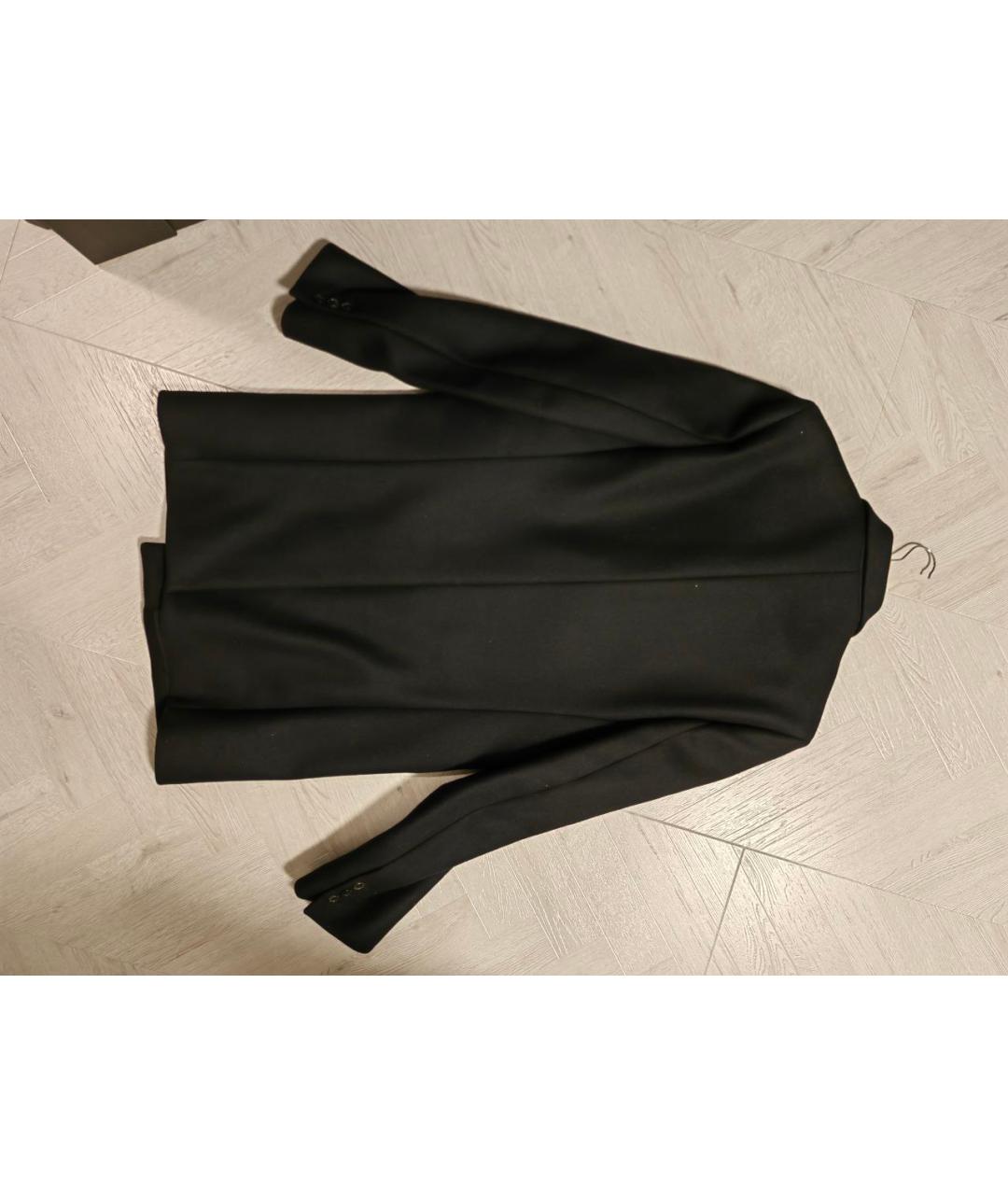 ANN DEMEULEMEESTER Черное шерстяное пальто, фото 2