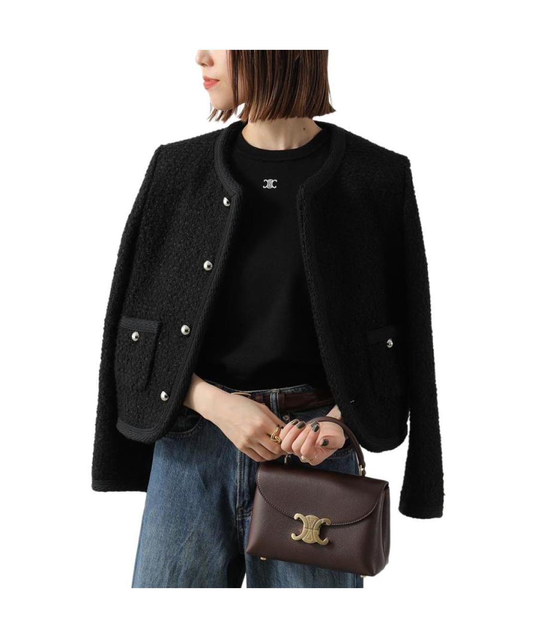 CELINE Черная майка, фото 5