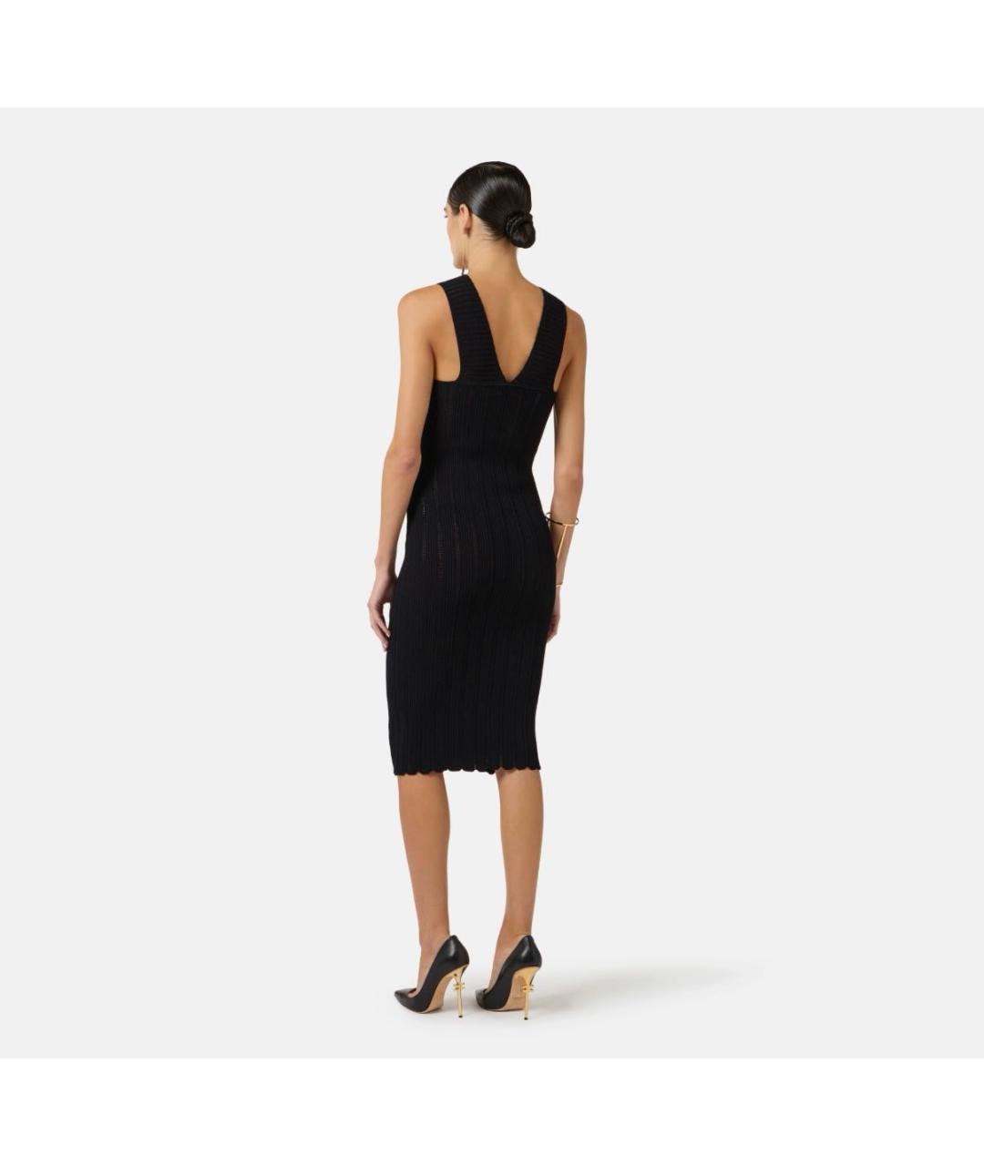 ELISABETTA FRANCHI Черное коктейльное платье, фото 6