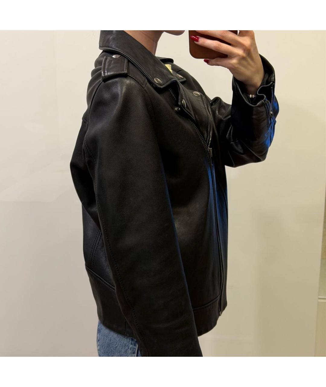 THE KOOPLES Черная кожаная куртка, фото 2