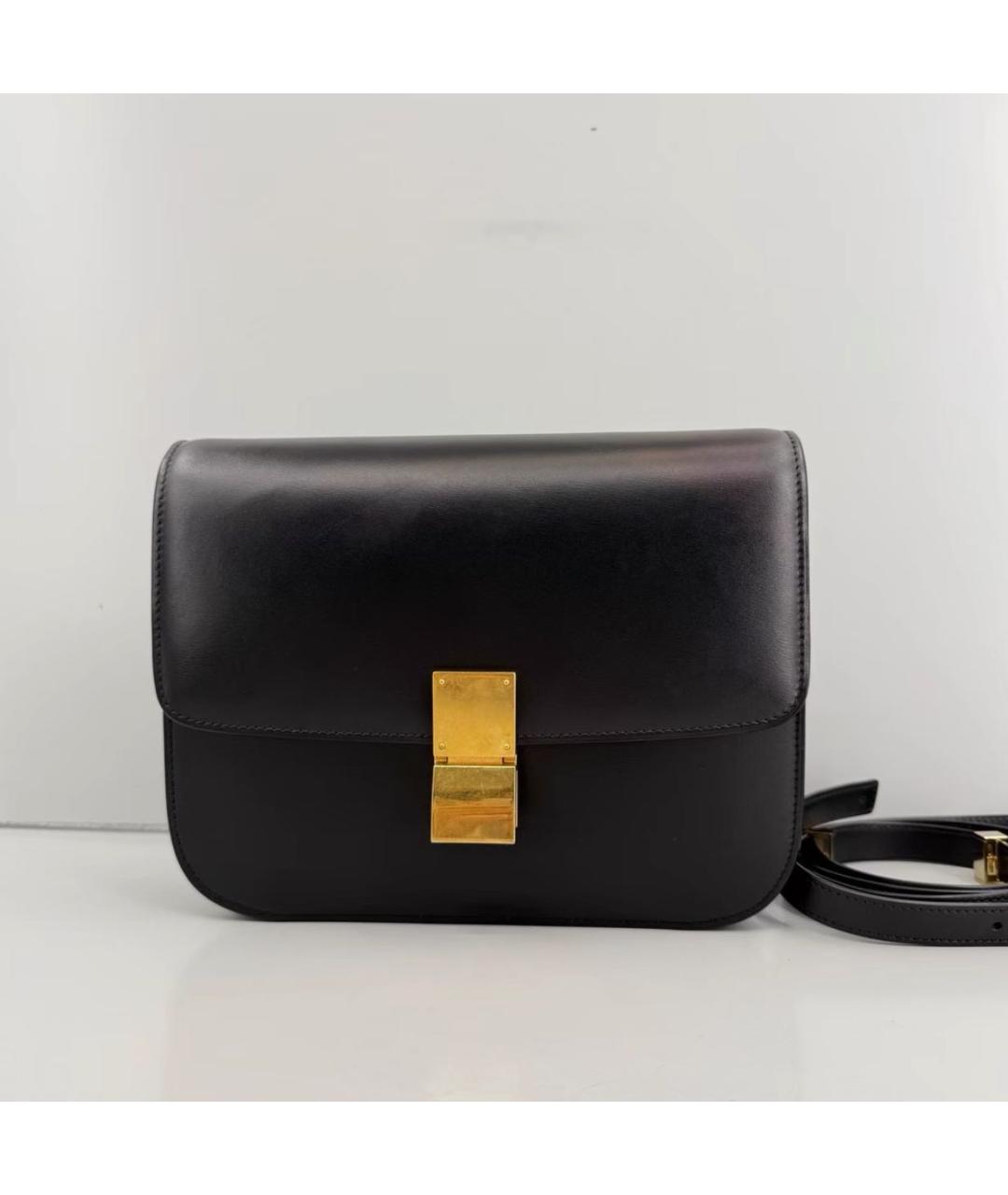 CELINE Черная кожаная сумка через плечо, фото 2