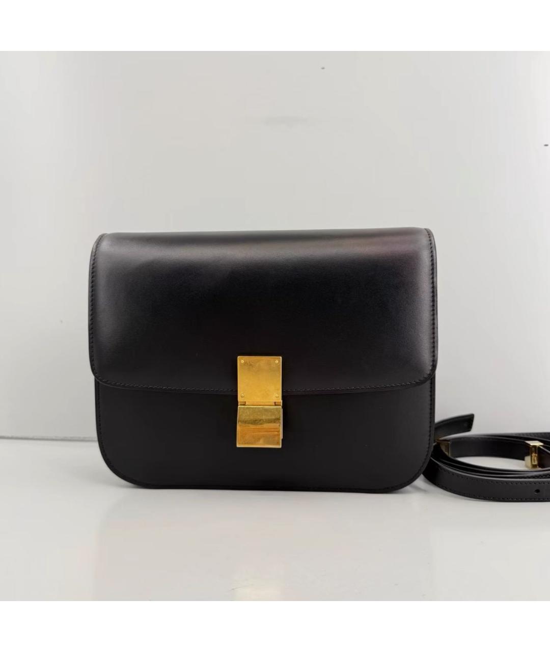 CELINE Черная кожаная сумка через плечо, фото 9
