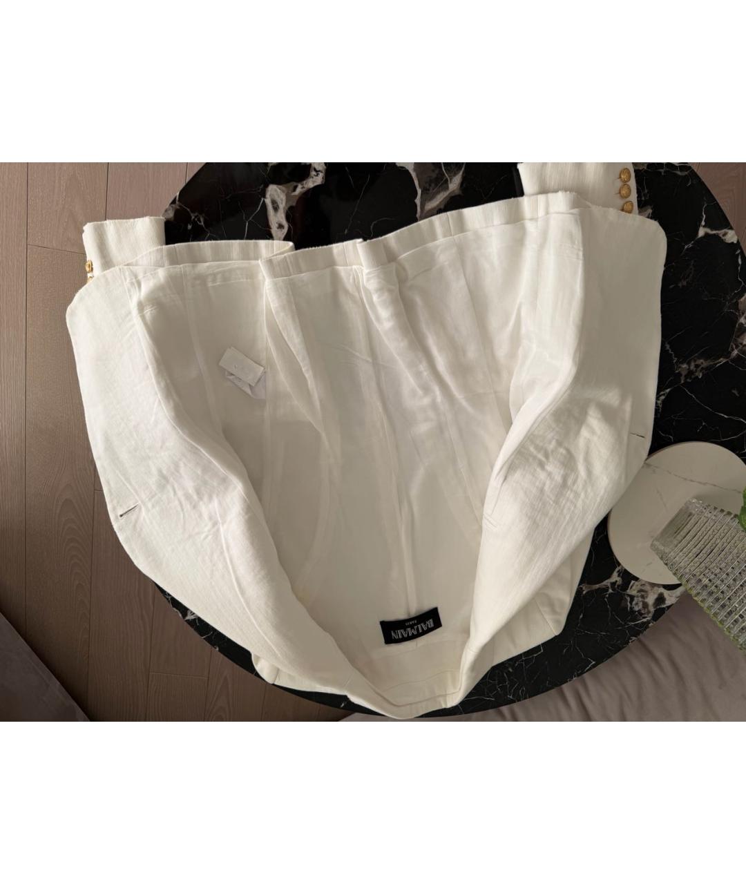 BALMAIN Белый деним жакет/пиджак, фото 5