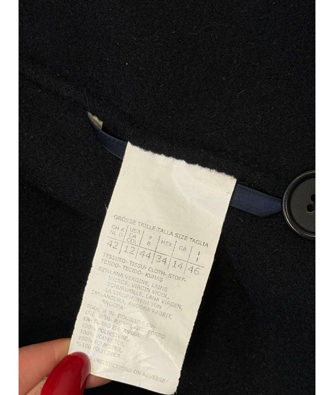 'S MAX MARA Черное кашемировое пальто, фото 4