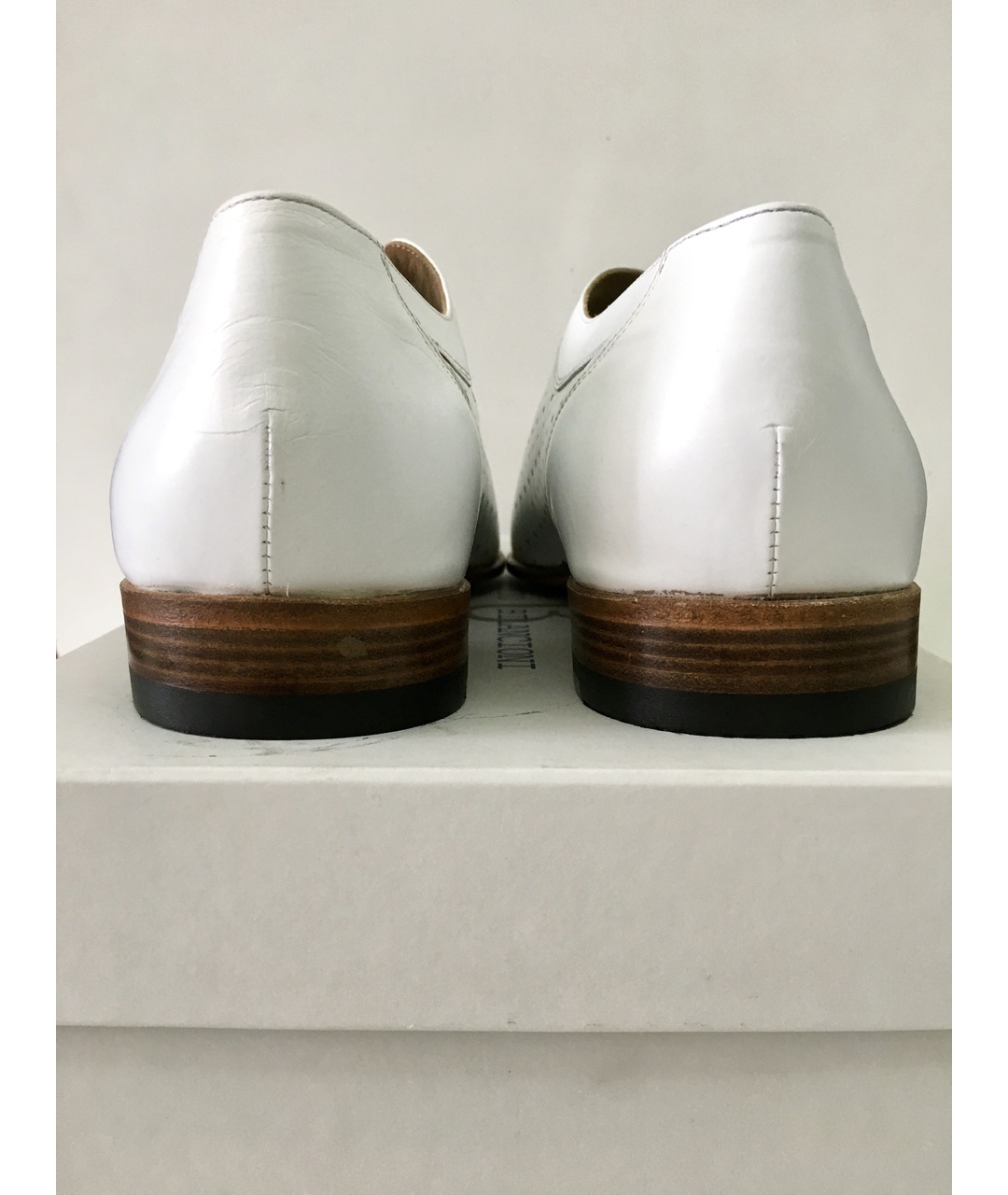 BILANCIONI Белые кожаные туфли, фото 4