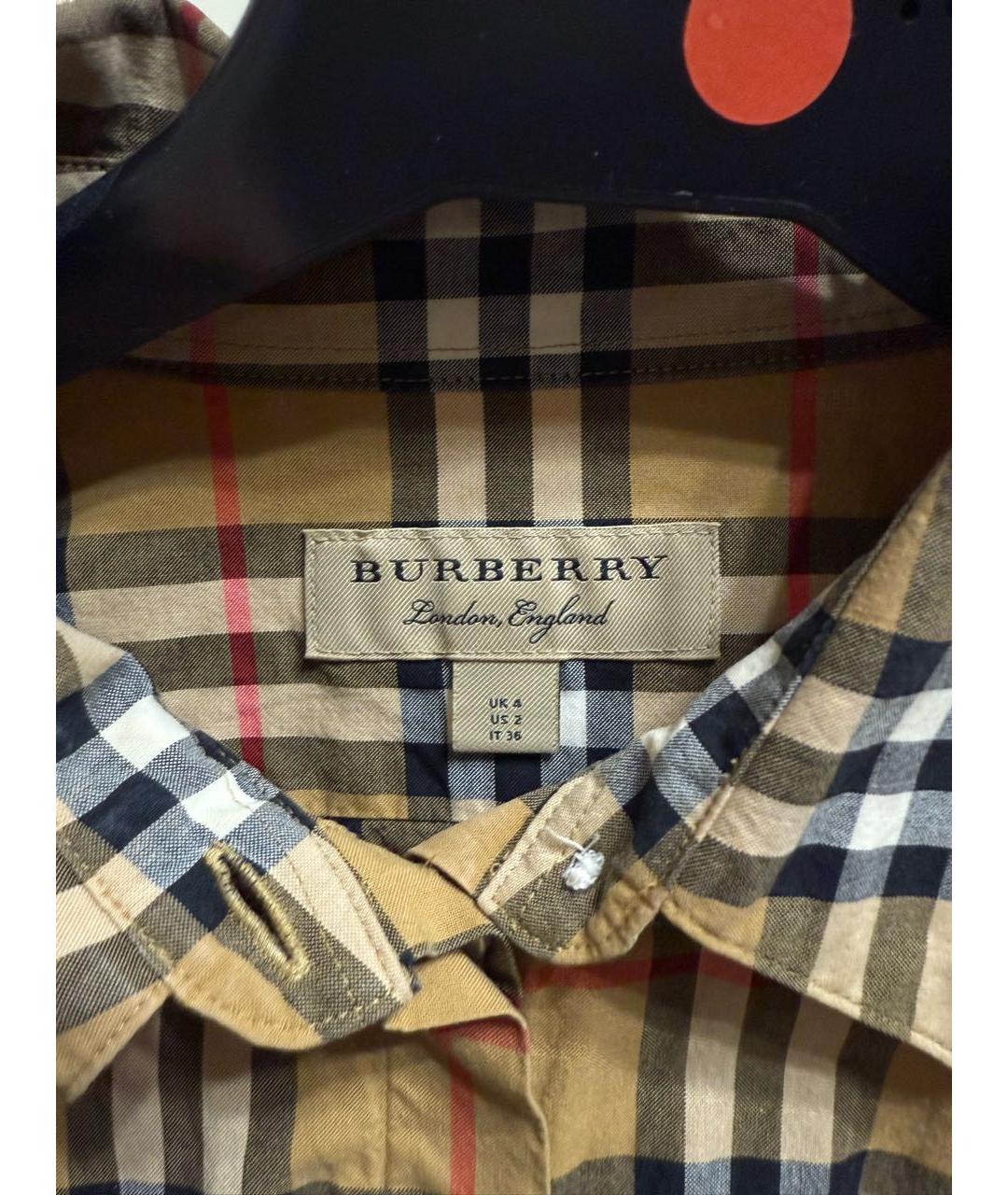BURBERRY Хлопковая рубашка, фото 4