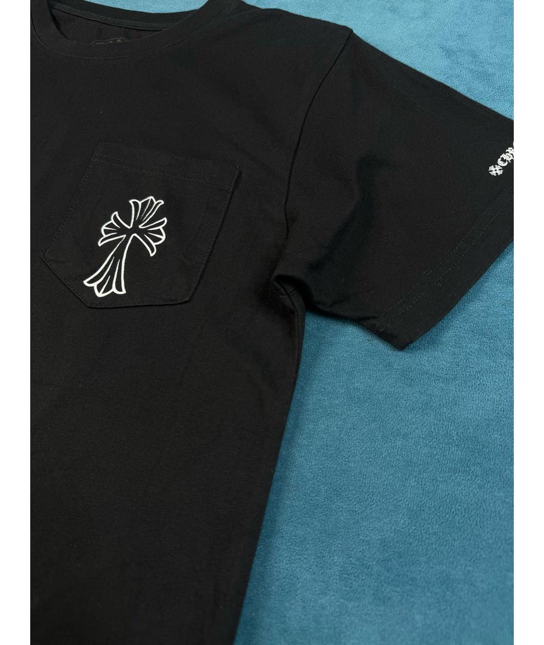 CHROME HEARTS Черная хлопковая футболка, фото 3