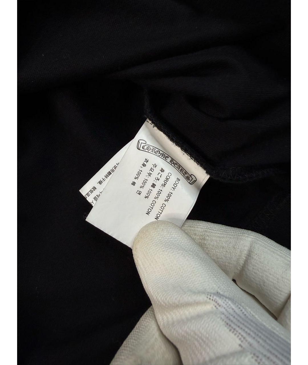 CHROME HEARTS Черная хлопковая футболка, фото 5