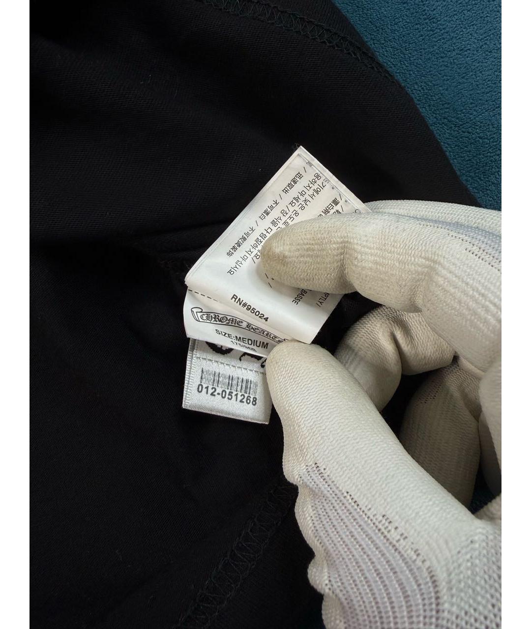 CHROME HEARTS Черная хлопковая футболка, фото 6