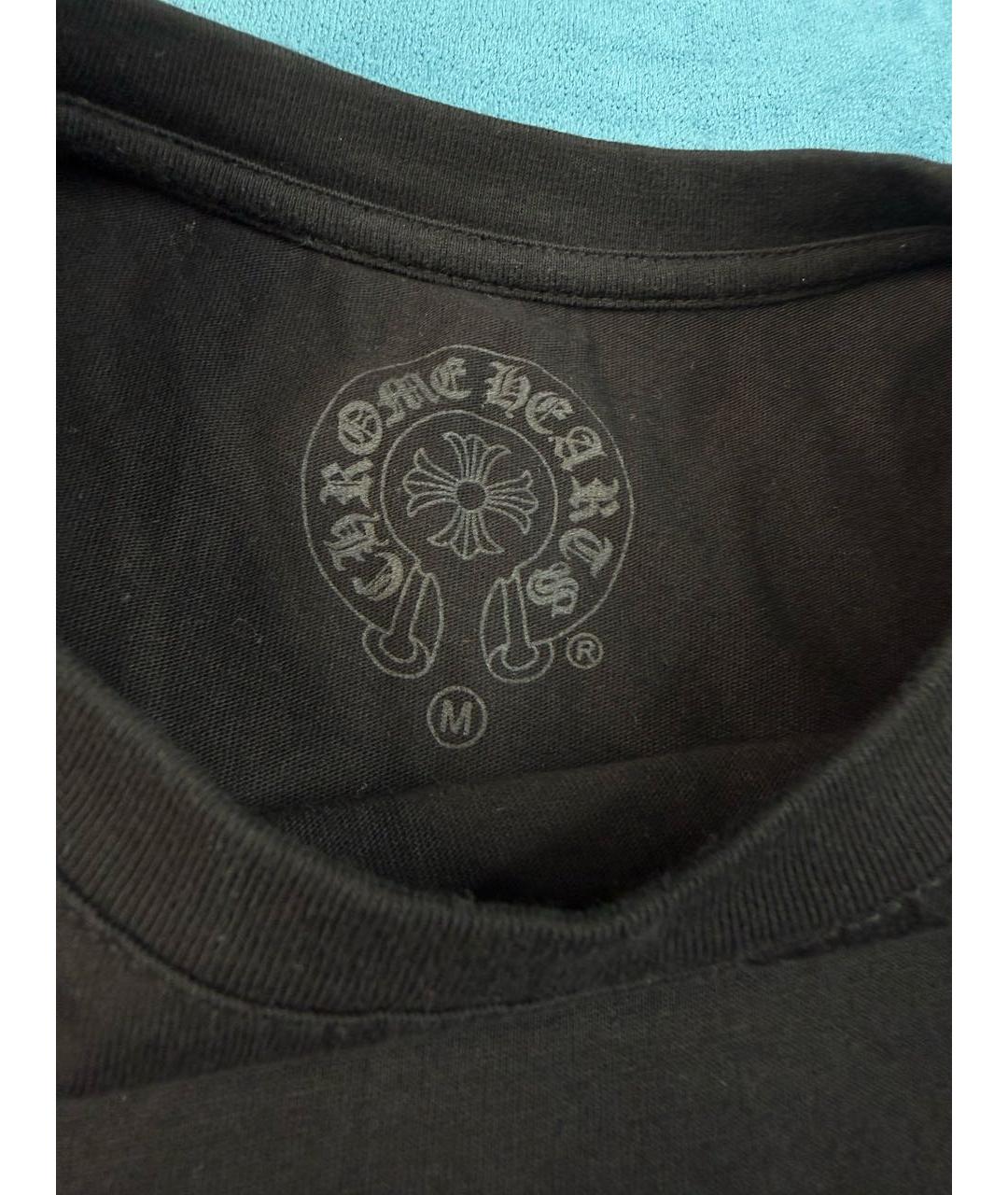 CHROME HEARTS Черная хлопковая футболка, фото 4