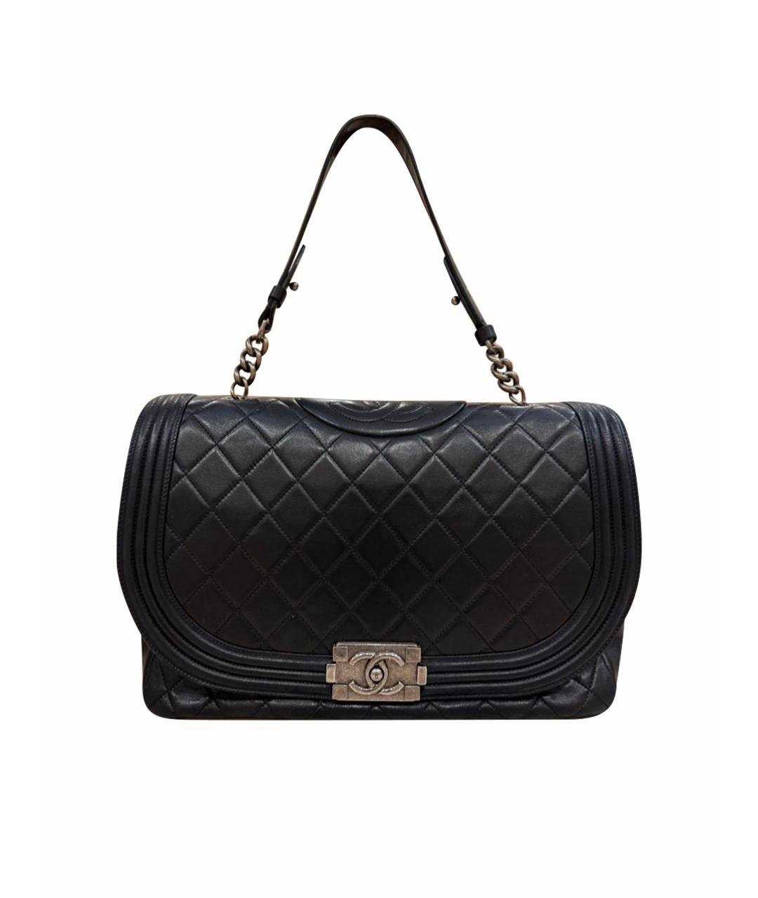 CHANEL Черная кожаная сумка через плечо, фото 8