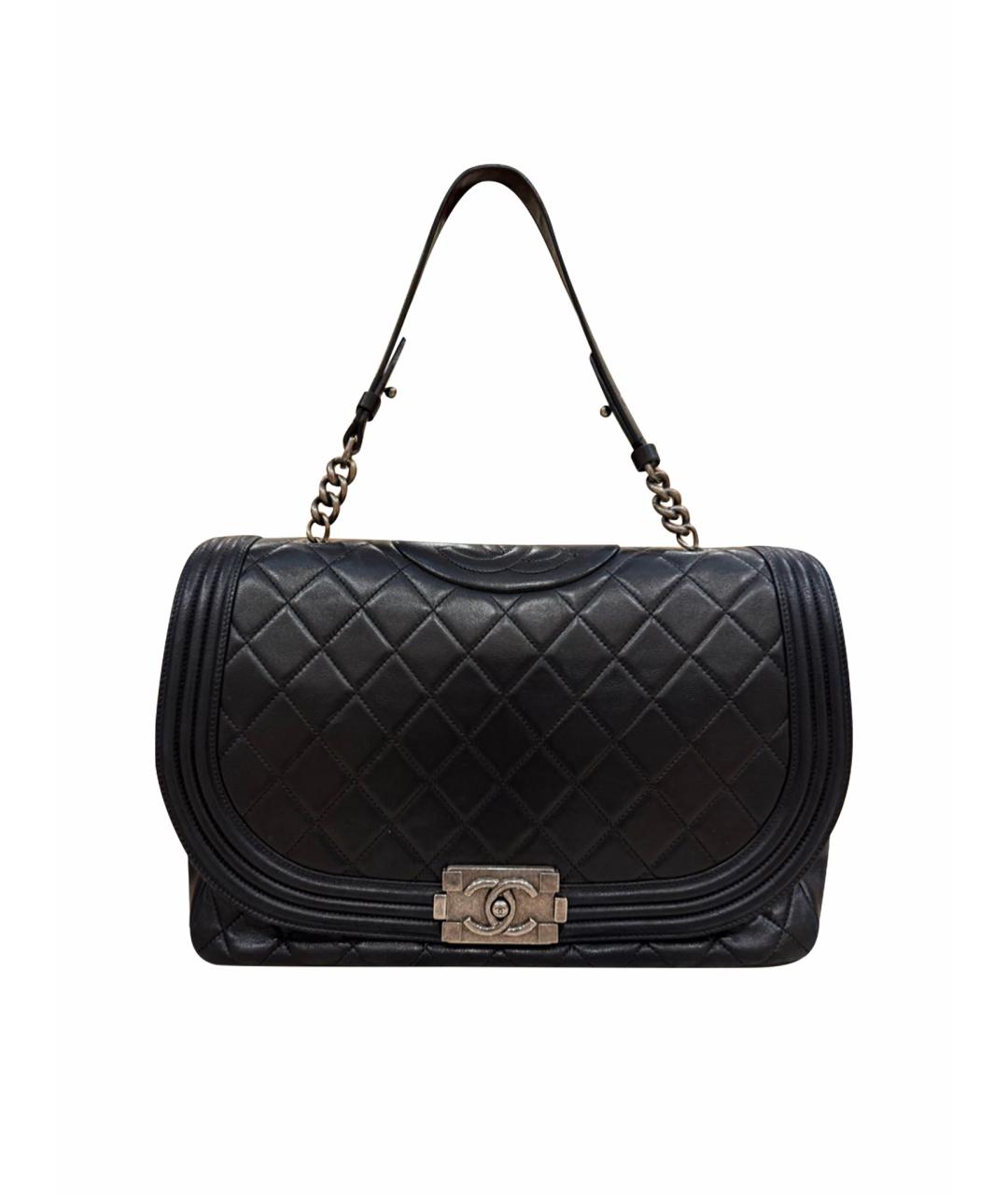 CHANEL Черная кожаная сумка через плечо, фото 1