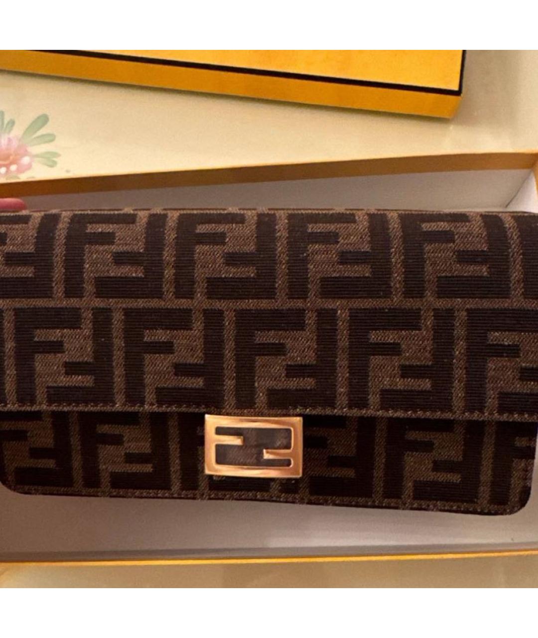 FENDI Коричневая сумка через плечо, фото 2