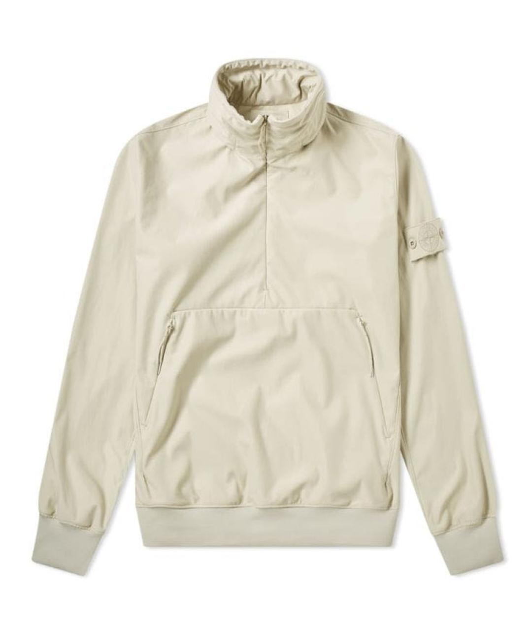 STONE ISLAND Бежевая полиамидовая куртка, фото 6