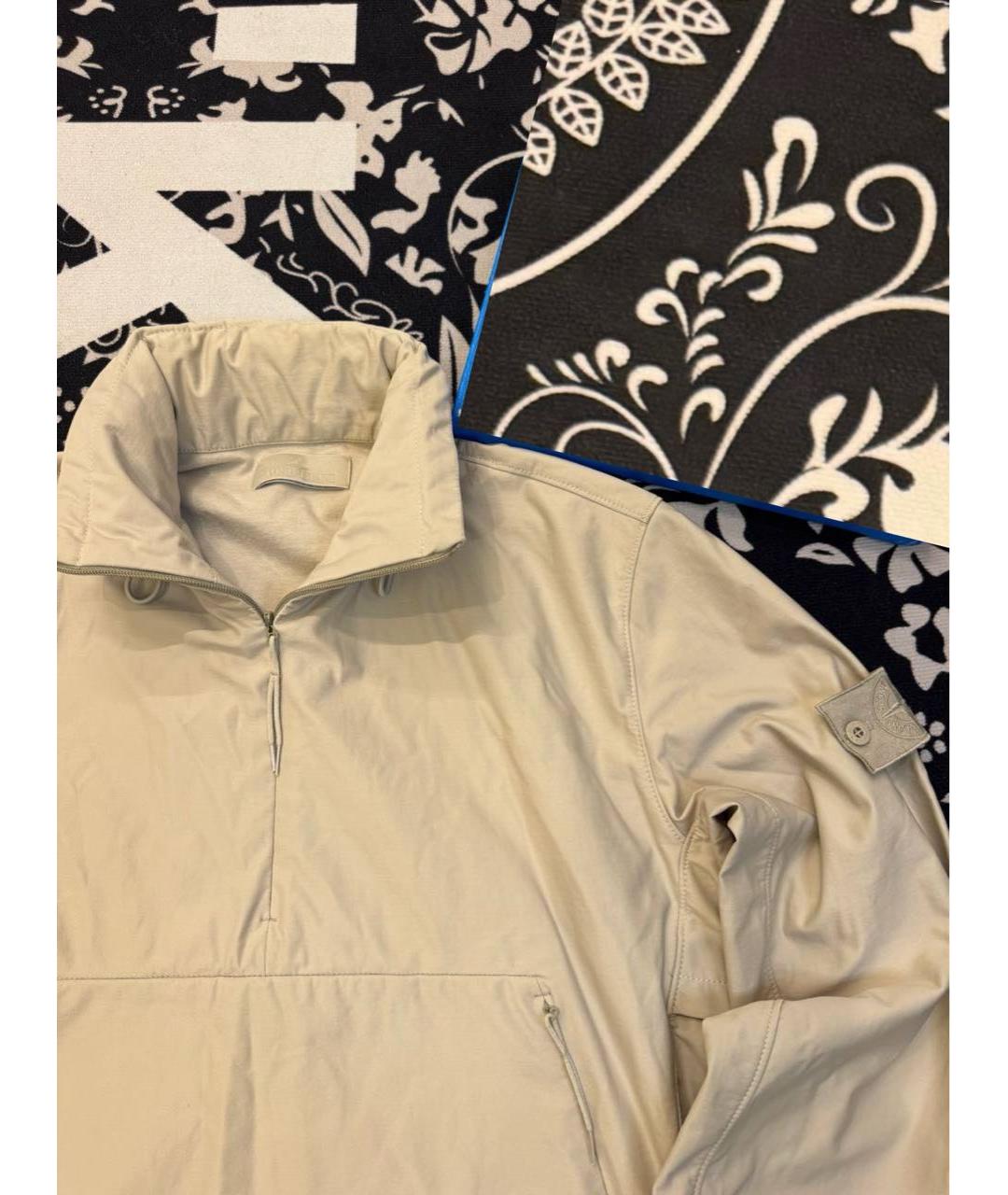 STONE ISLAND Бежевая полиамидовая куртка, фото 3