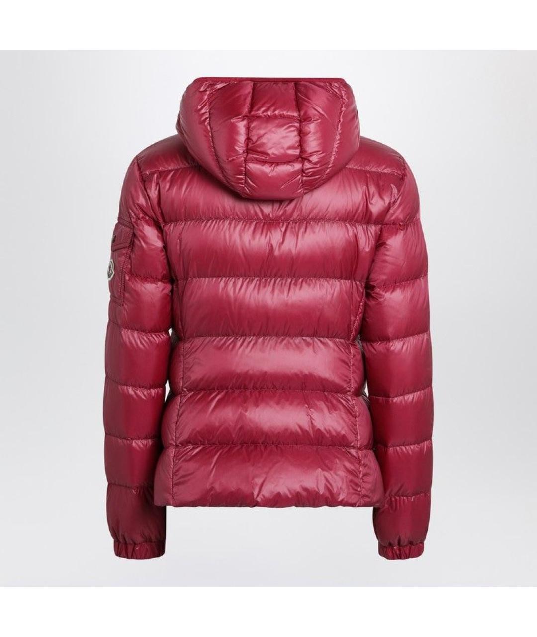 MONCLER Красная полиэстеровая куртка, фото 2