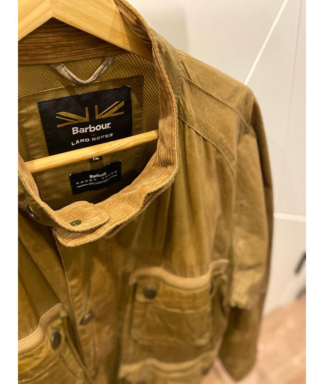 BARBOUR Горчичная хлопковая куртка, фото 5