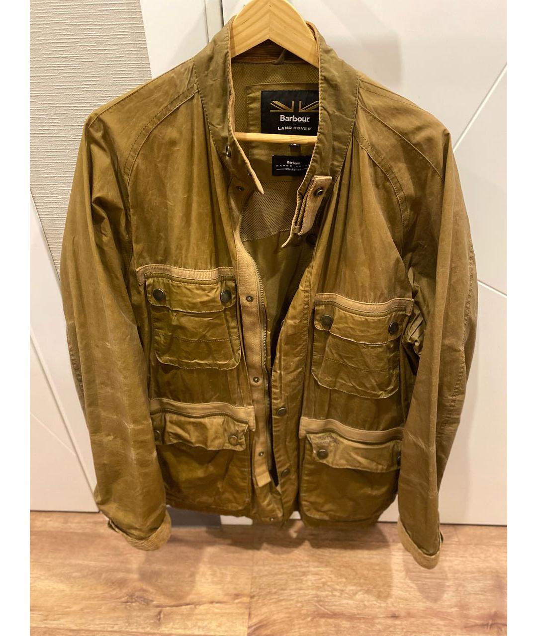 BARBOUR Горчичная хлопковая куртка, фото 9