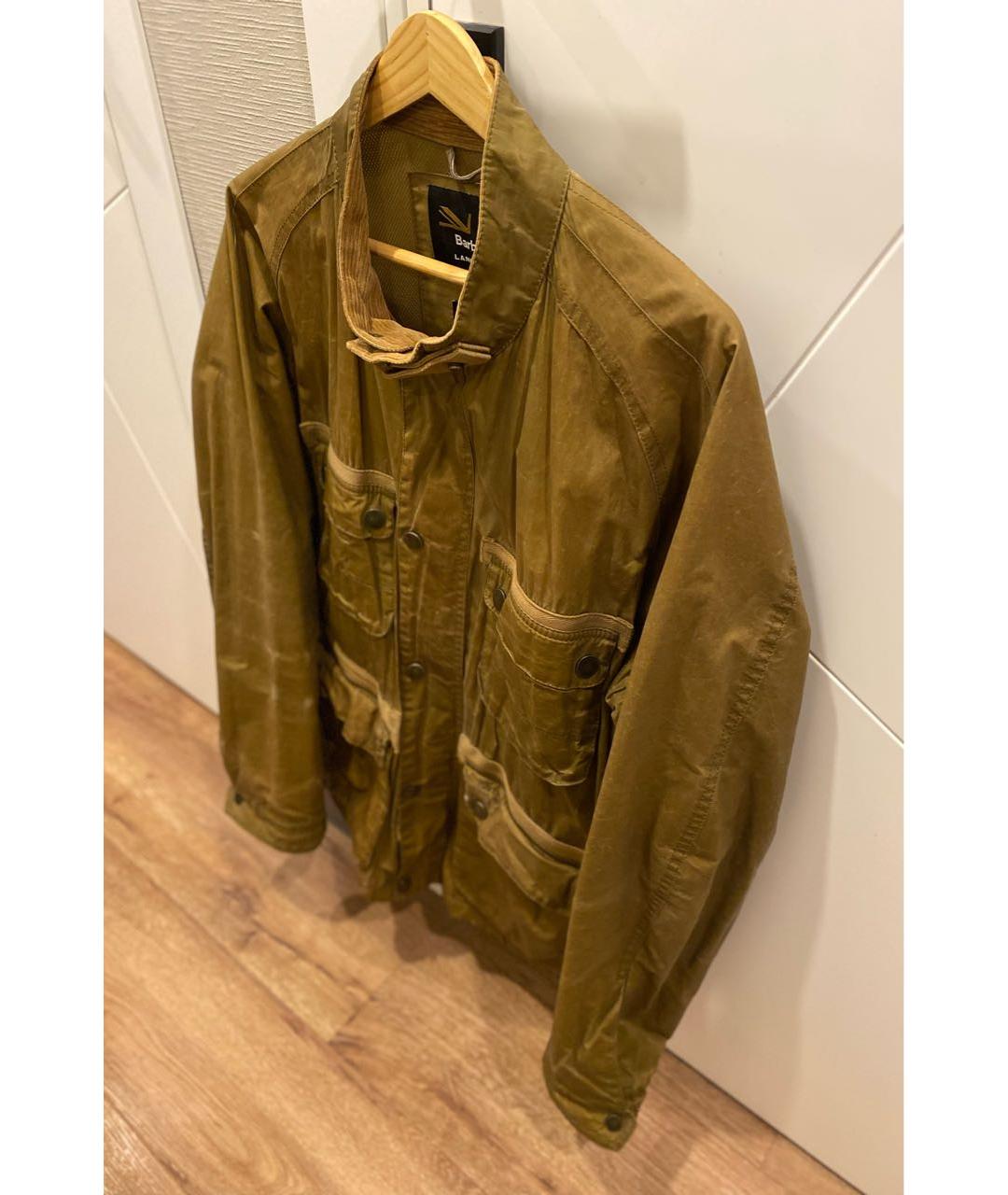 BARBOUR Горчичная хлопковая куртка, фото 4