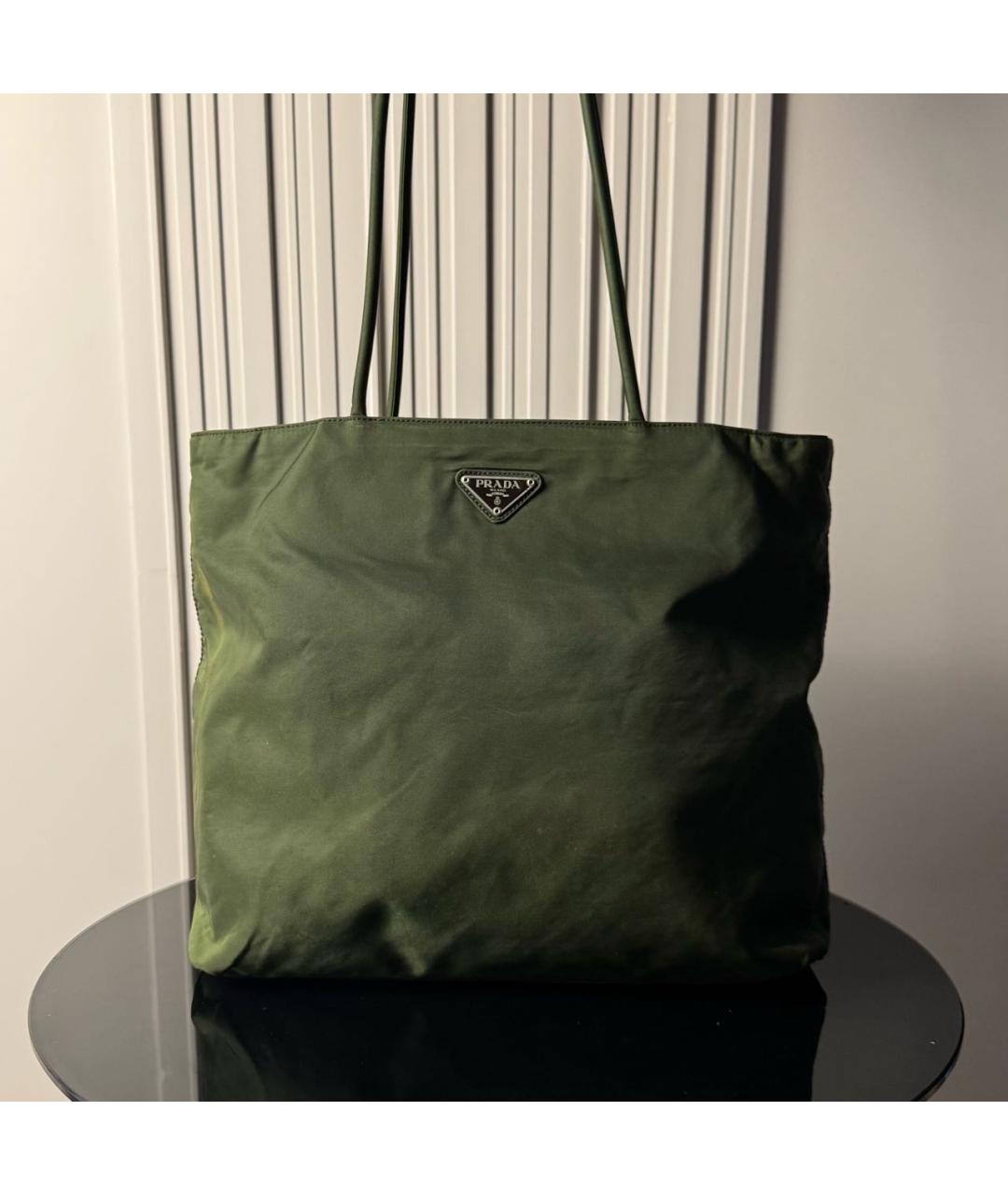PRADA Зеленая сумка тоут, фото 7