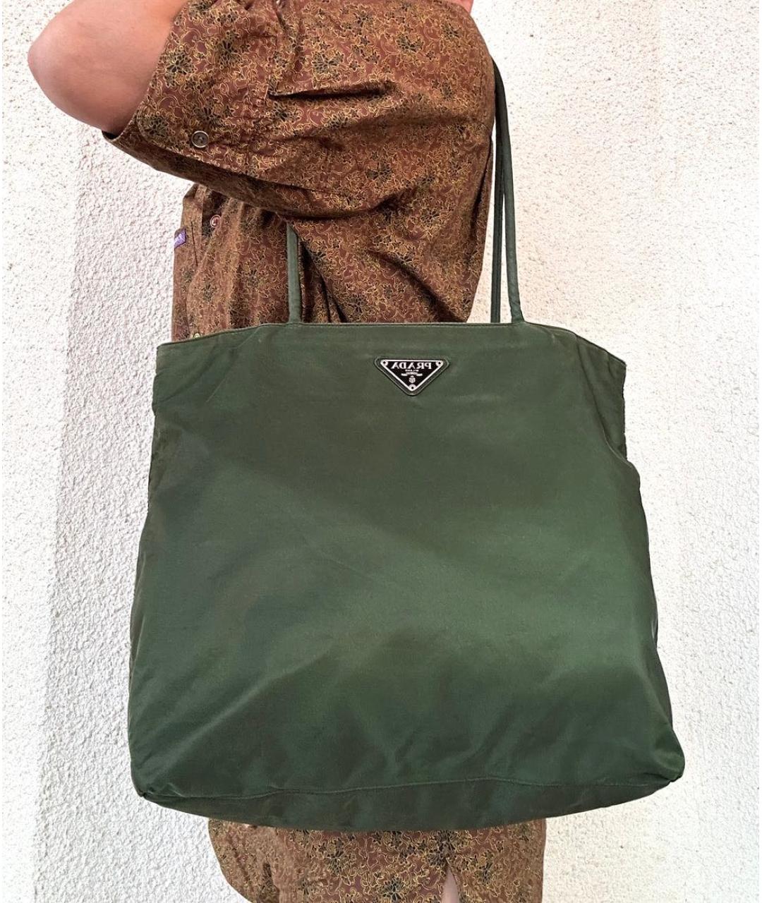 PRADA Зеленая сумка тоут, фото 5