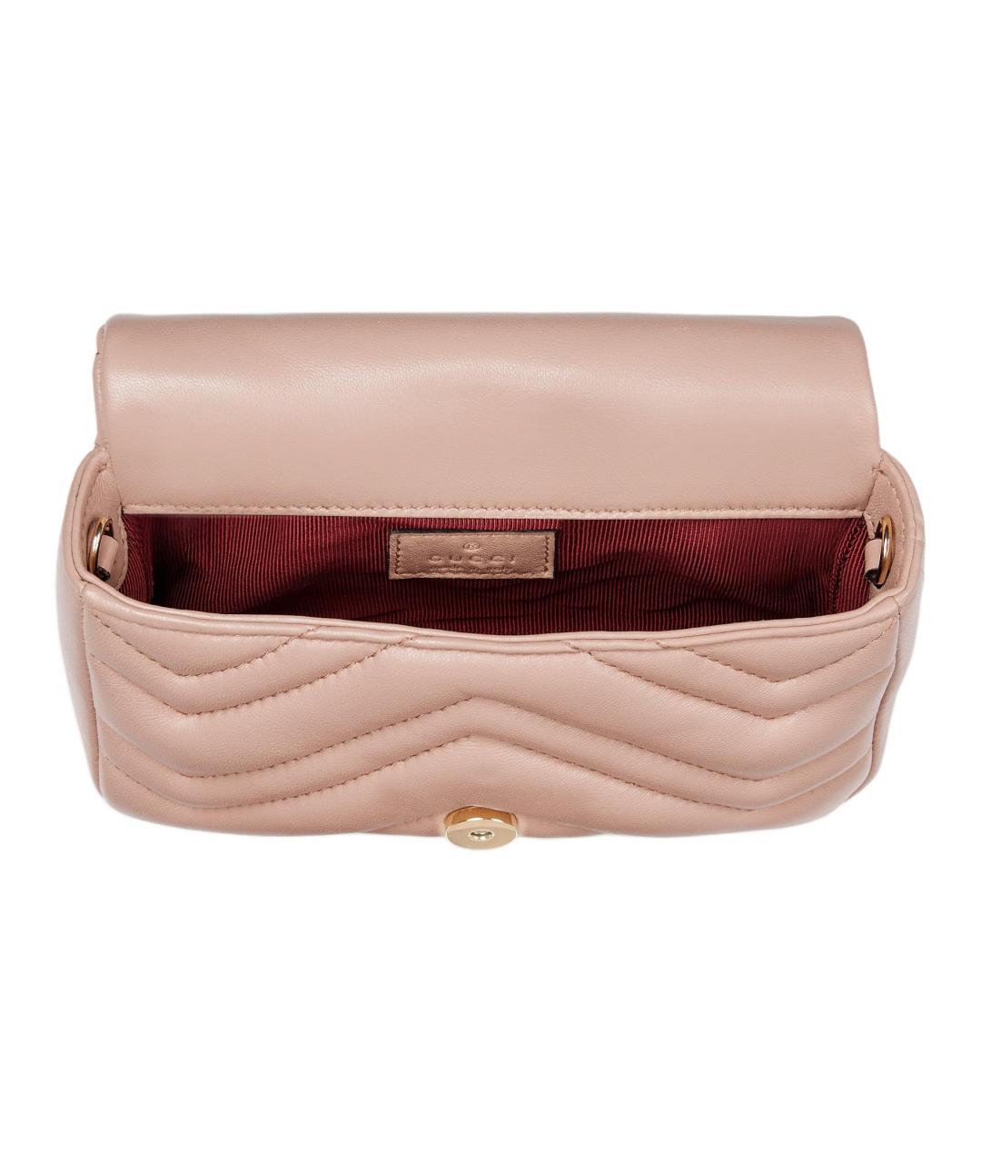GUCCI Розовая кожаная сумка через плечо, фото 4