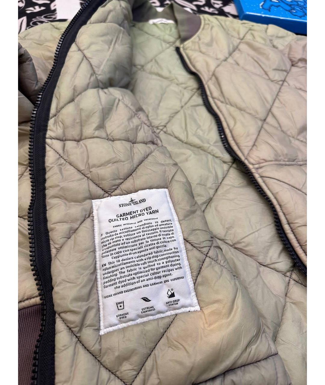 STONE ISLAND Зеленая полиамидовая куртка, фото 3