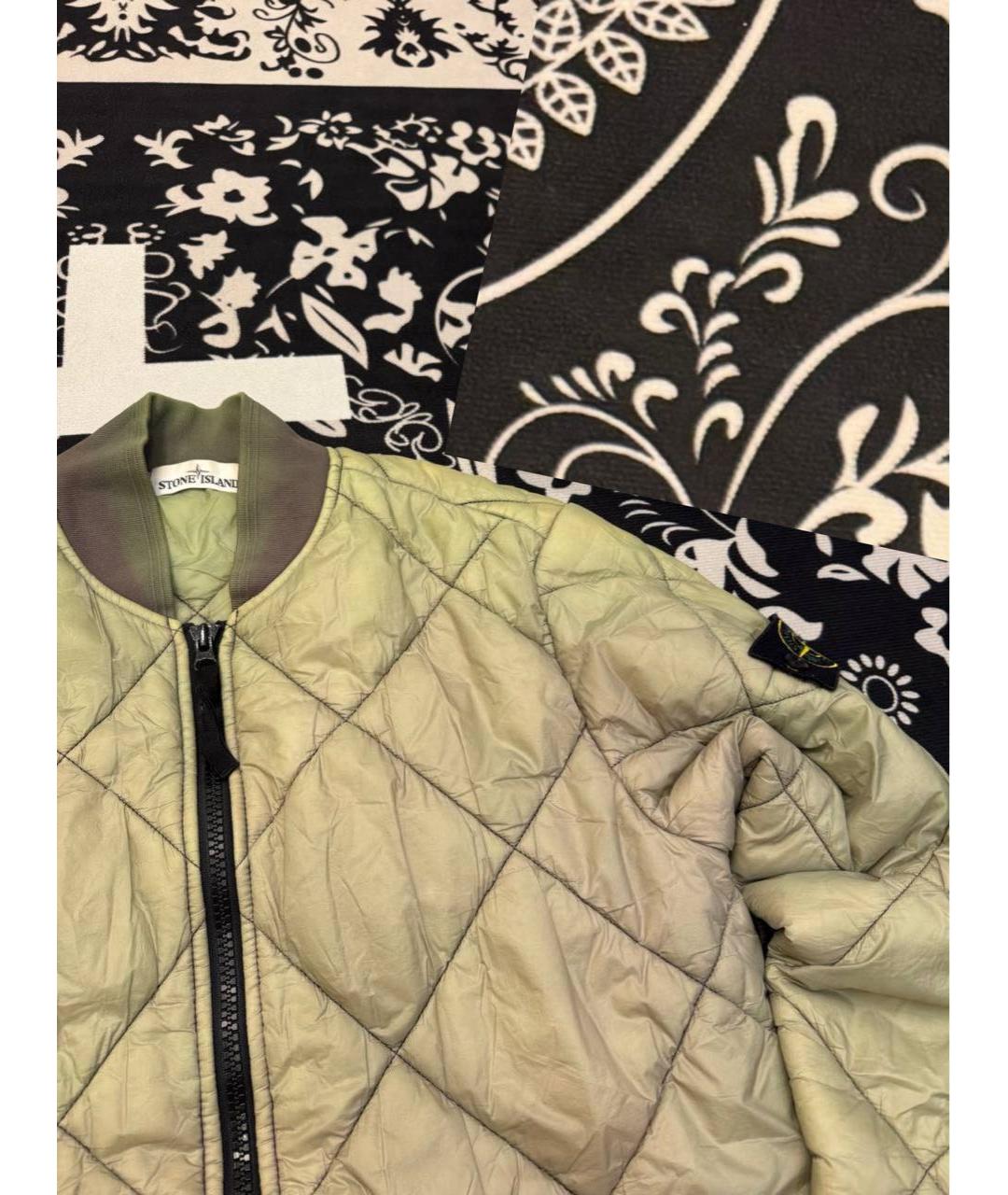 STONE ISLAND Зеленая полиамидовая куртка, фото 2