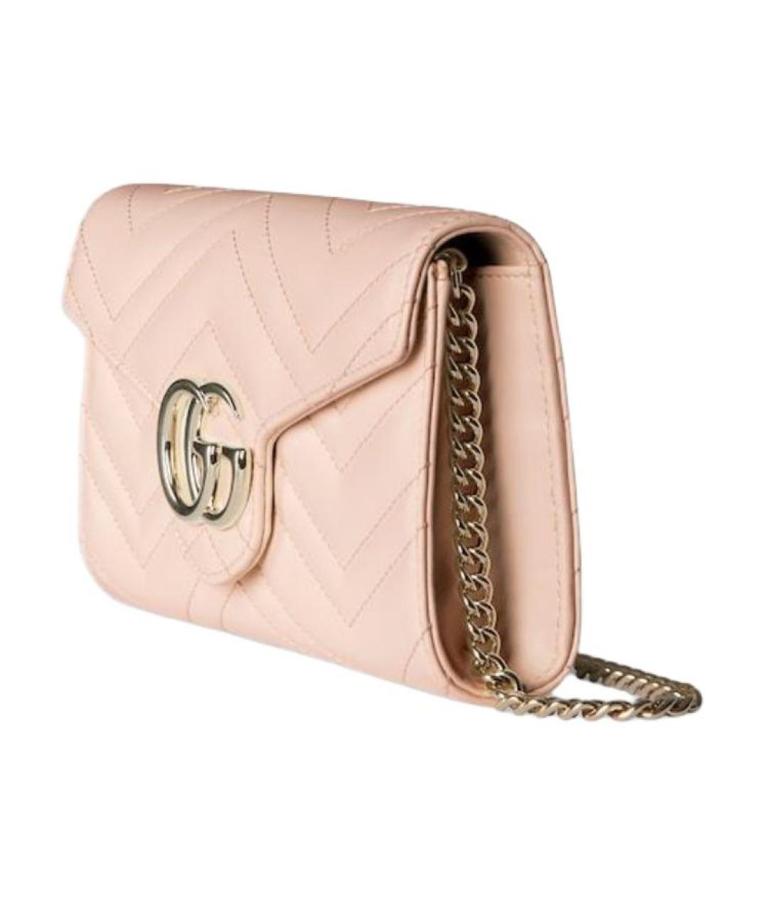 GUCCI Розовый кожаный кошелек, фото 2