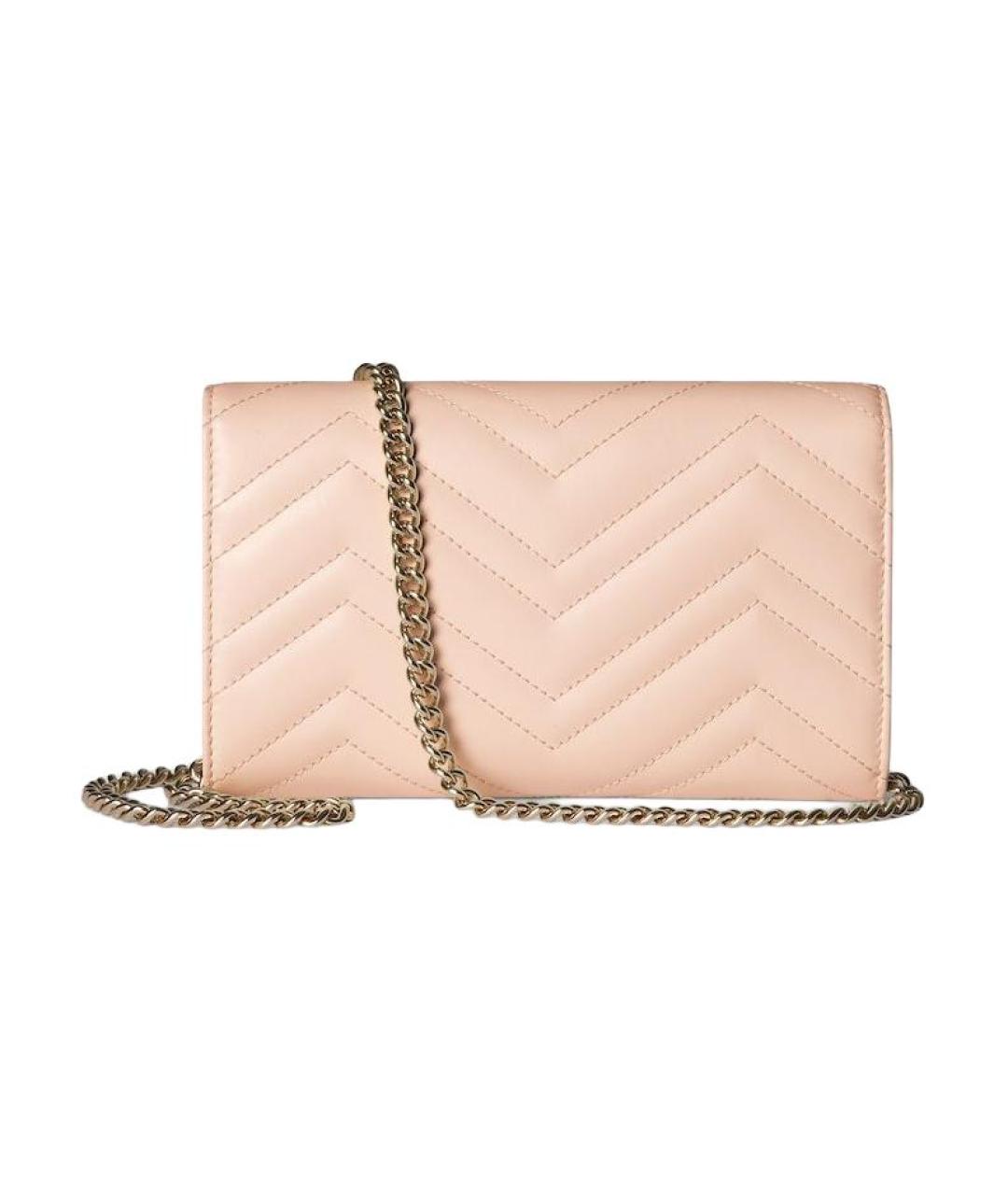 GUCCI Розовый кожаный кошелек, фото 3