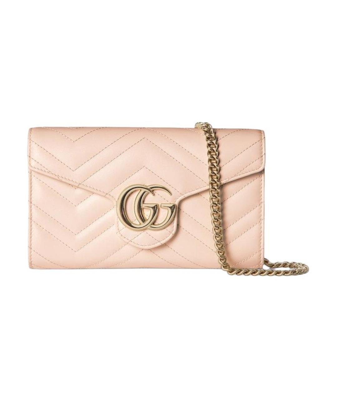 GUCCI Розовый кожаный кошелек, фото 1