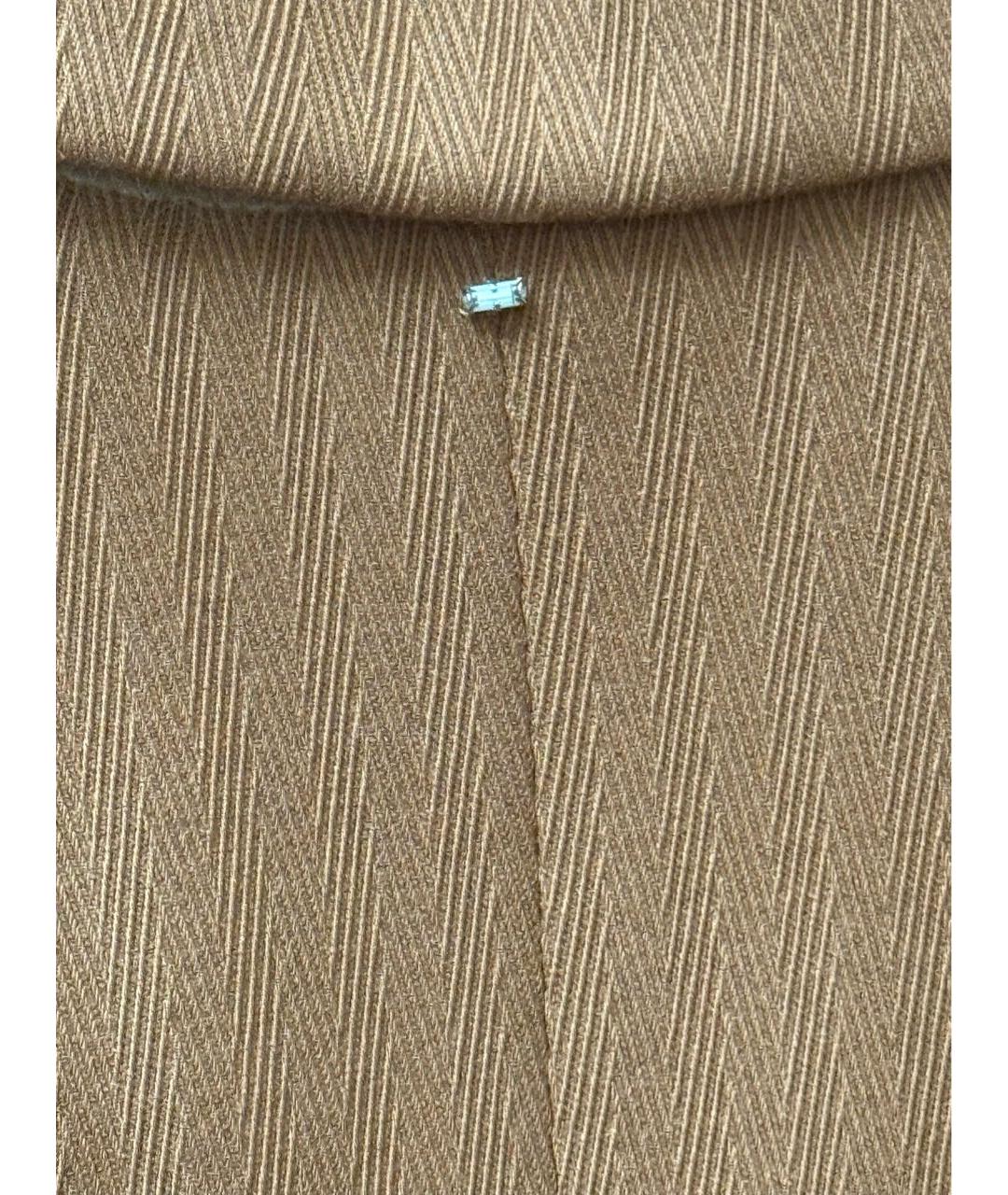 SPORTMAX Коричневый шерстяной костюм с брюками, фото 3