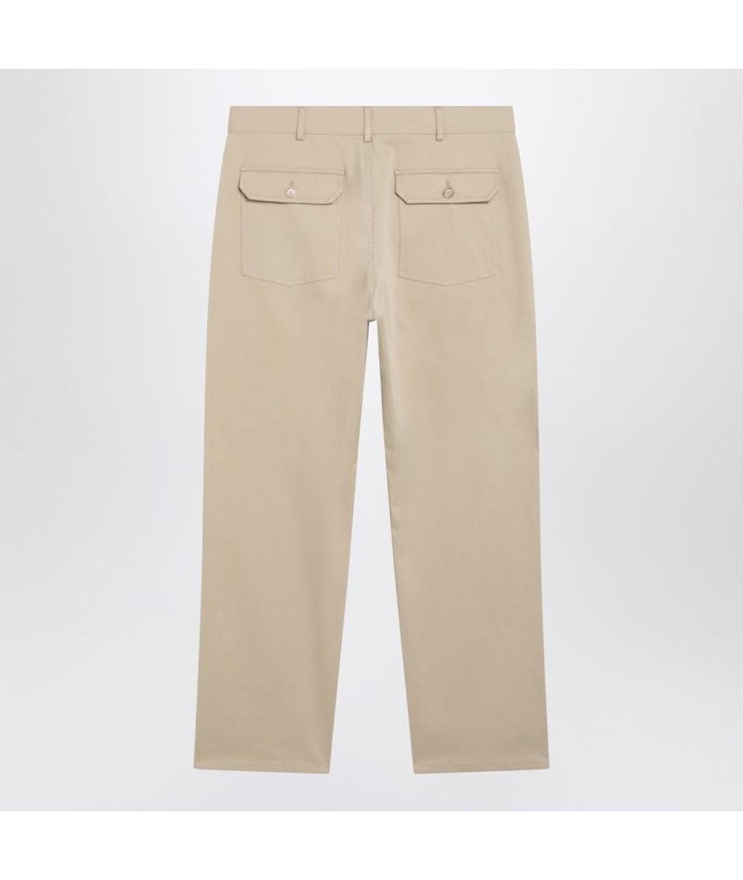LORO PIANA Бежевые хлопковые повседневные брюки, фото 2