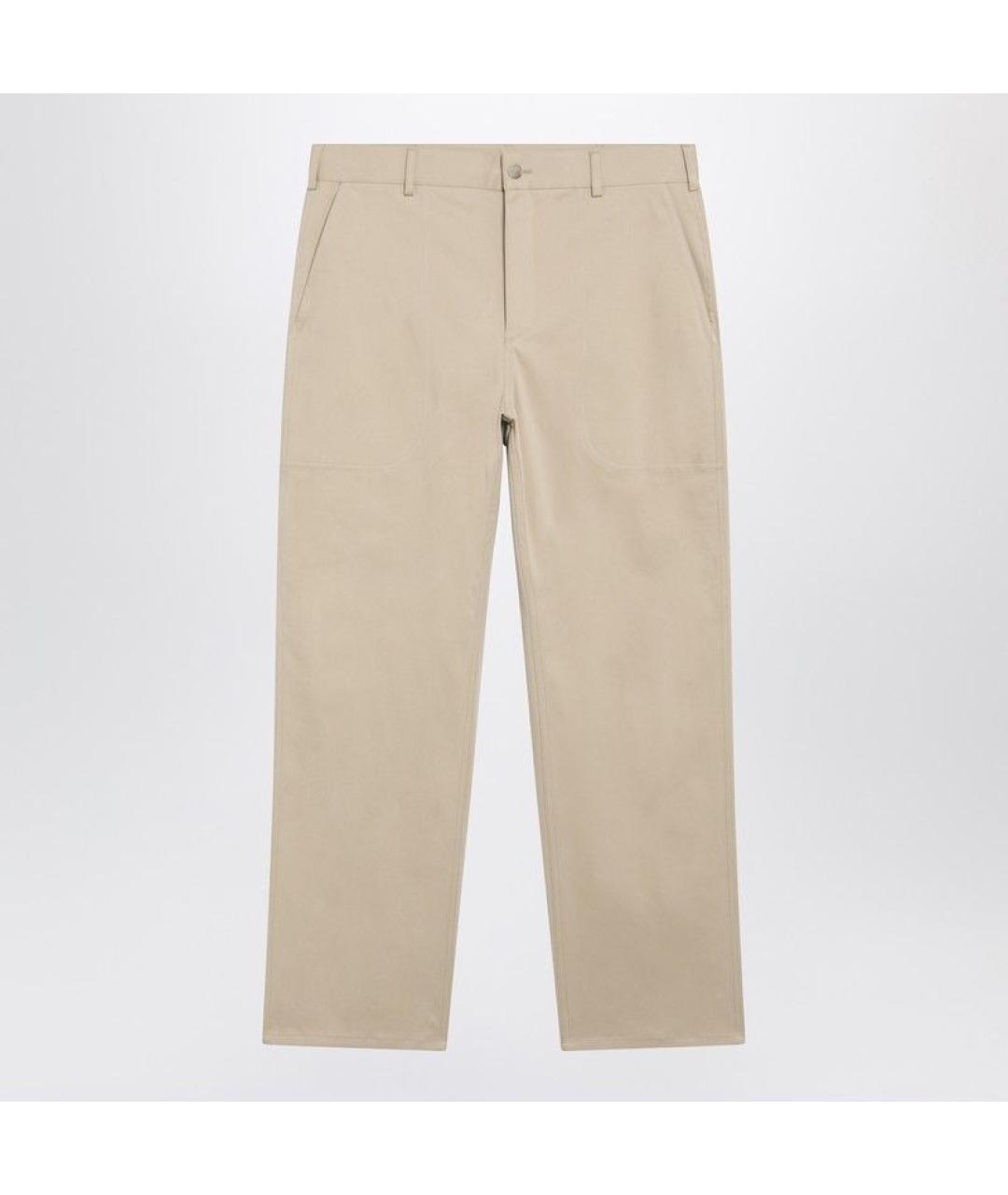 LORO PIANA Бежевые хлопковые повседневные брюки, фото 3