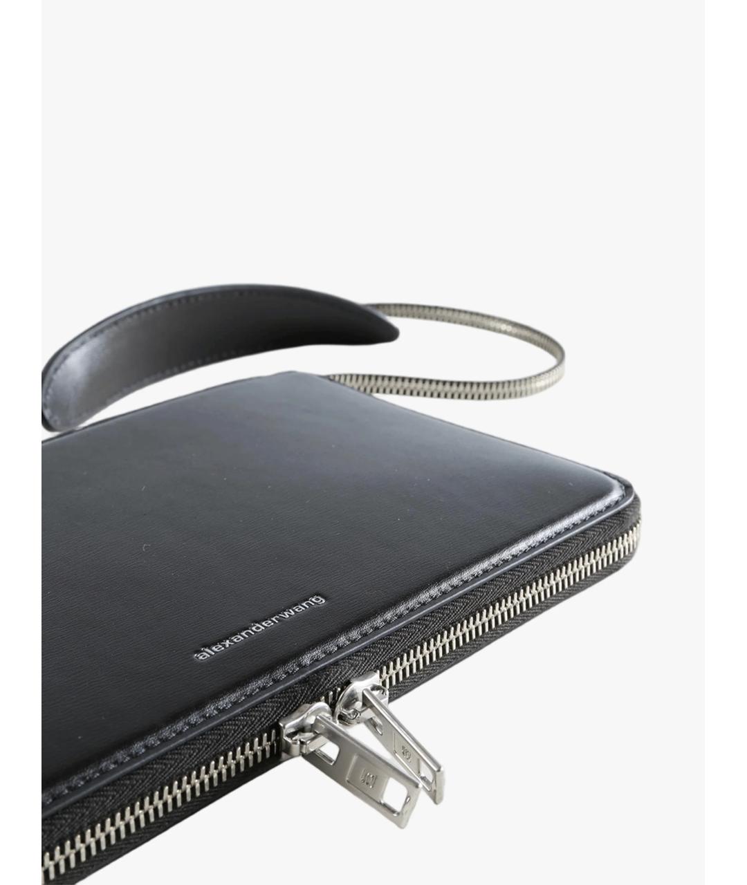 ALEXANDER WANG Черная кожаная сумка через плечо, фото 5