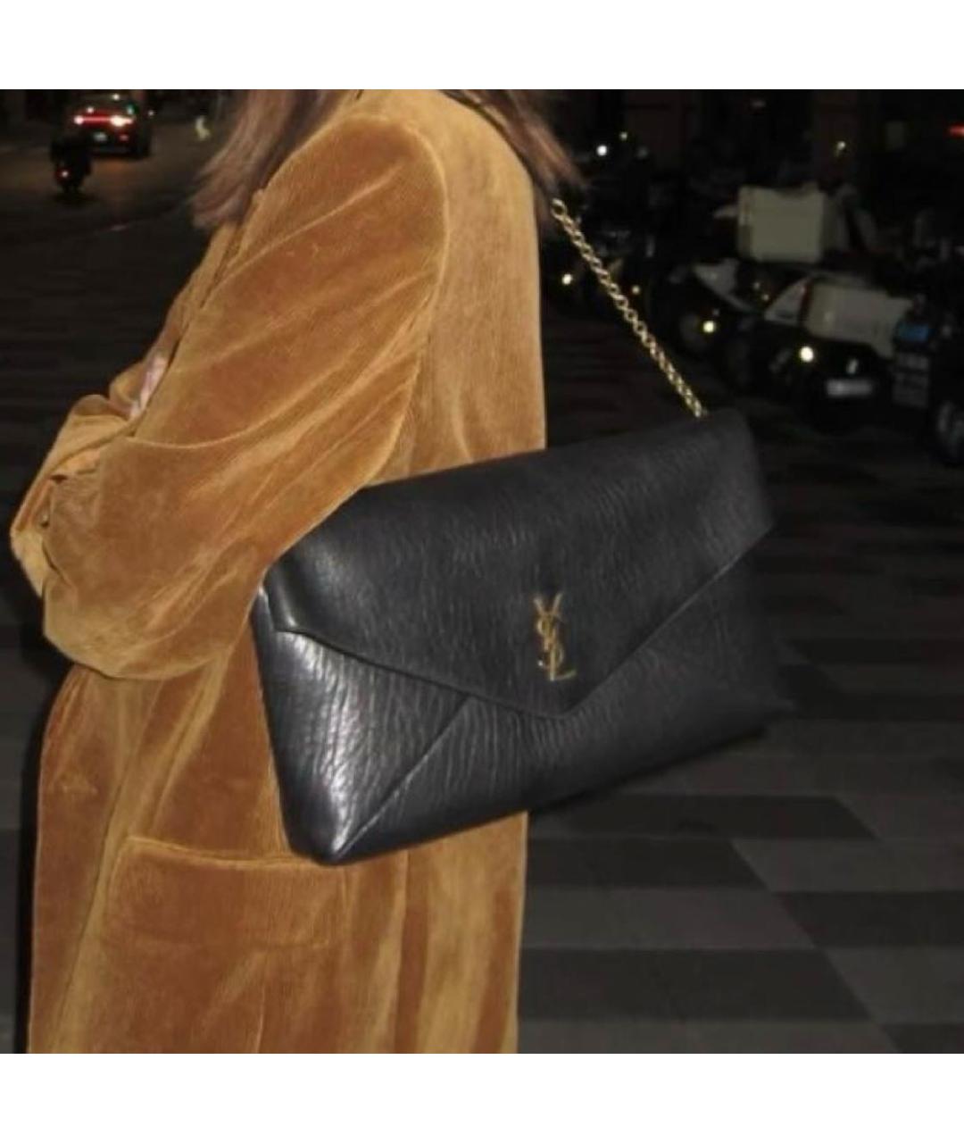 SAINT LAURENT Черная кожаная сумка через плечо, фото 7