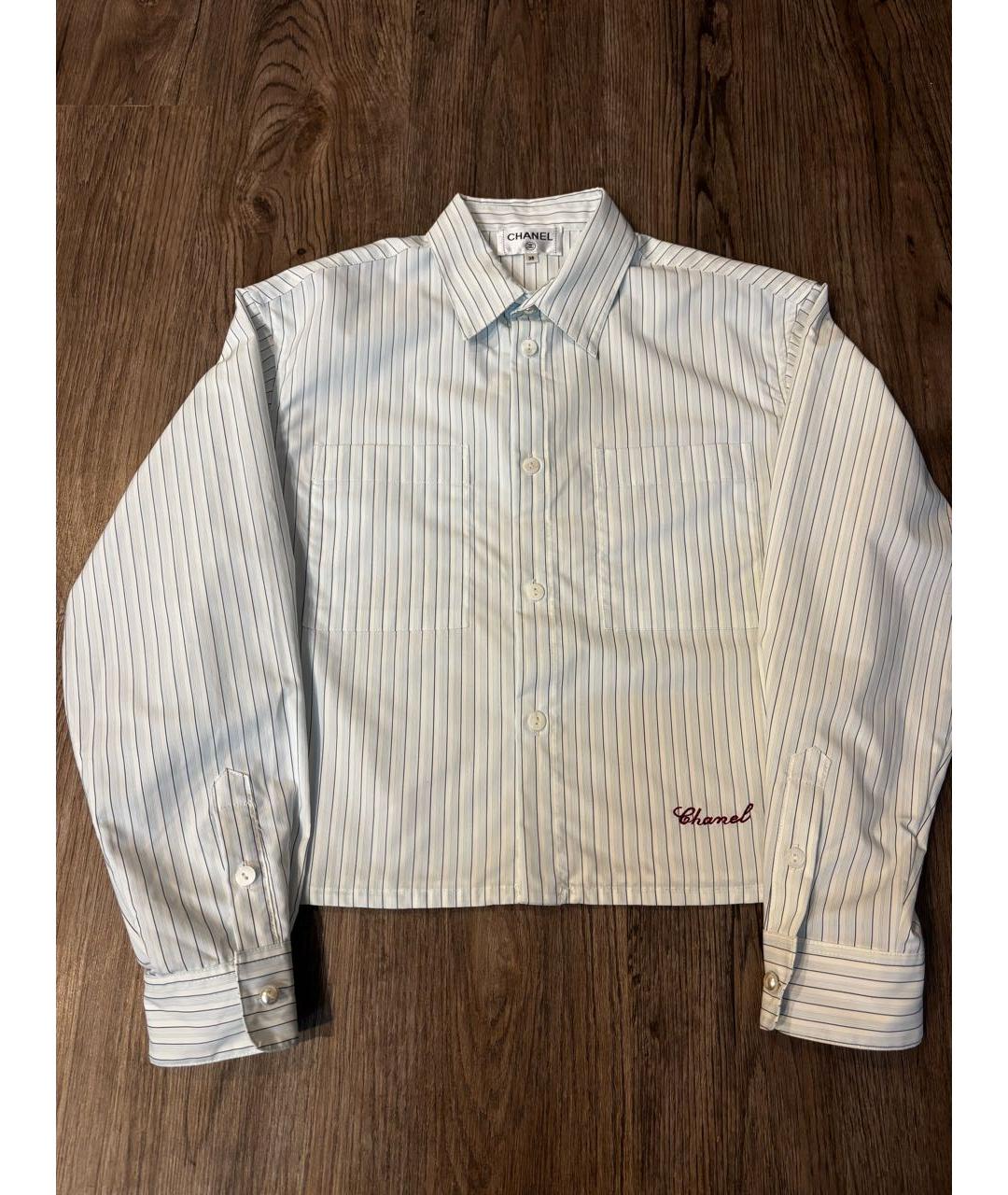 CHANEL Голубая хлопковая рубашка, фото 5