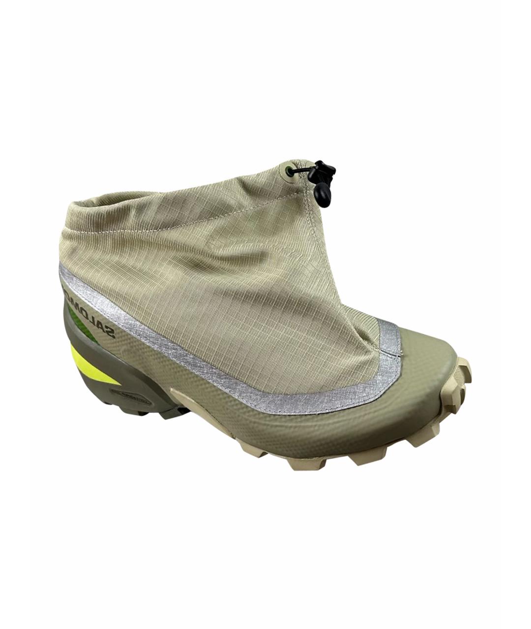 MM6 MAISON MARGIELA Бежевые текстильные низкие кроссовки / кеды, фото 1