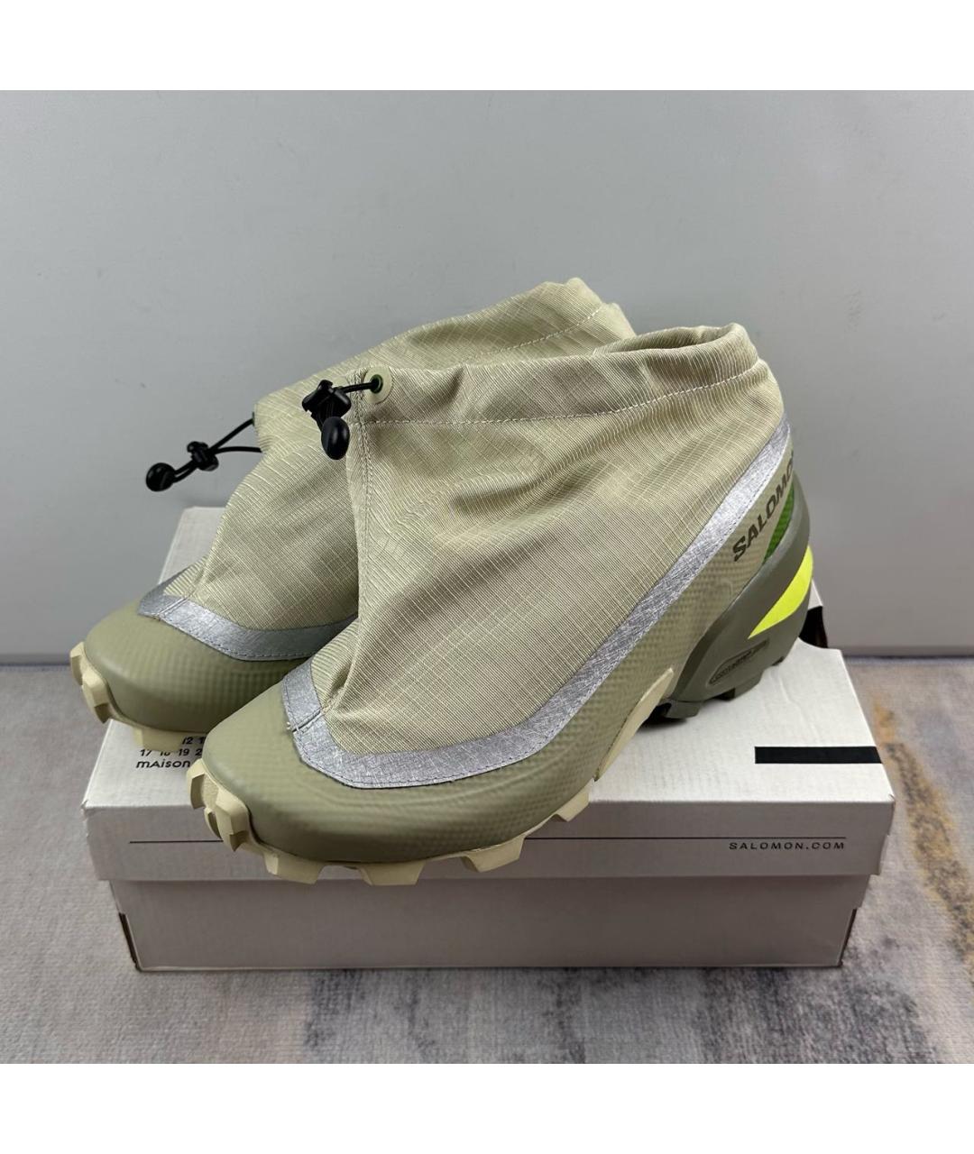 MM6 MAISON MARGIELA Бежевые текстильные низкие кроссовки / кеды, фото 2