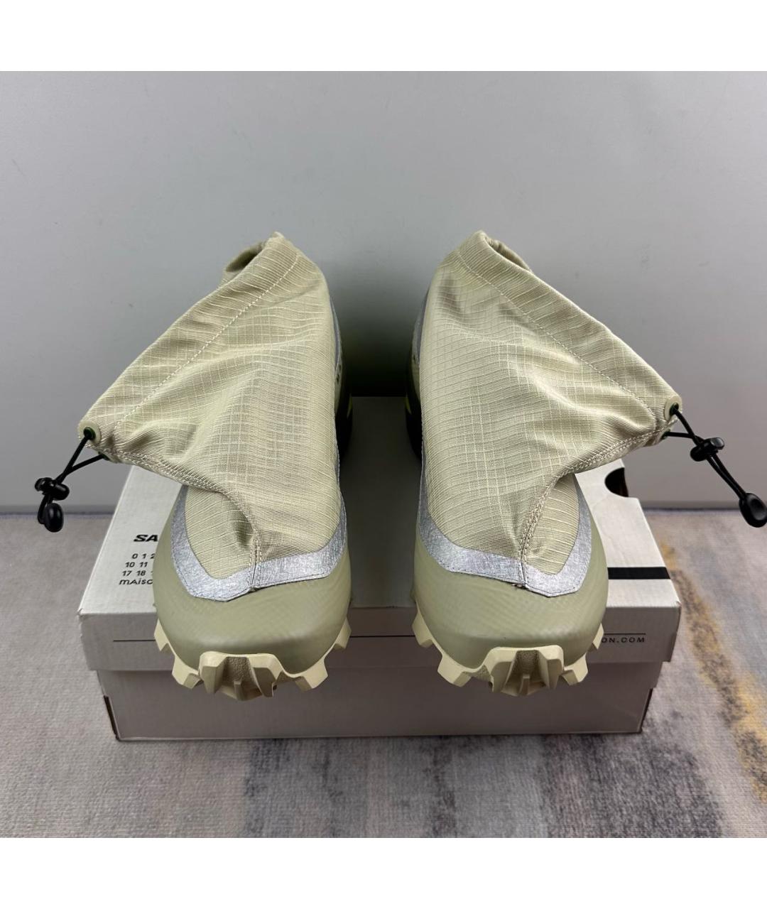 MM6 MAISON MARGIELA Бежевые текстильные низкие кроссовки / кеды, фото 3