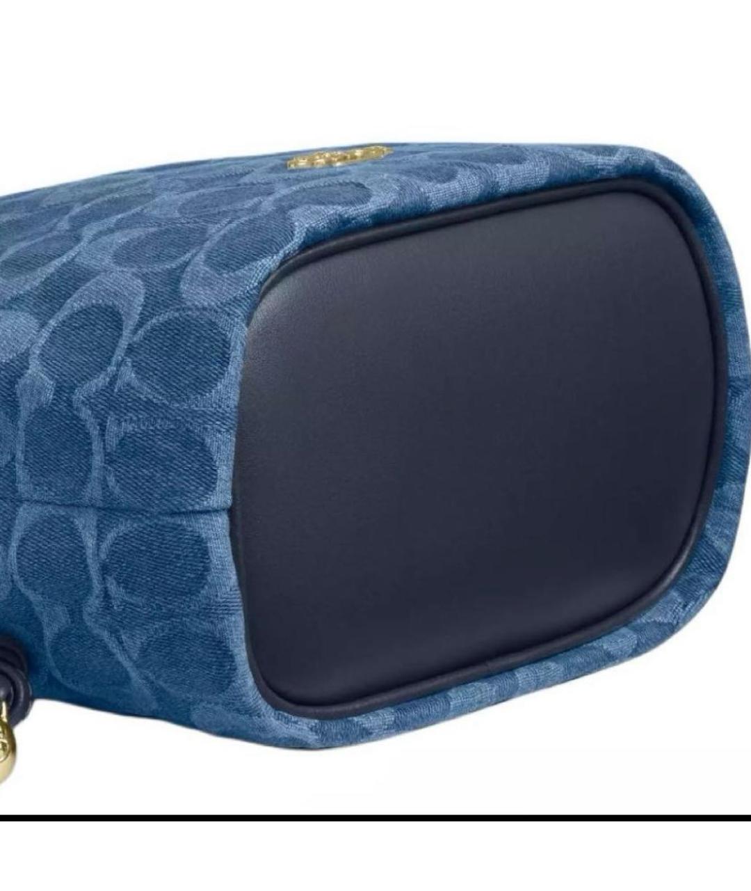 COACH Синяя деним сумка через плечо, фото 6